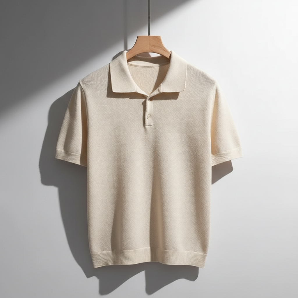 Tricou polo bărbați din bumbac cu croială croitorie — casual