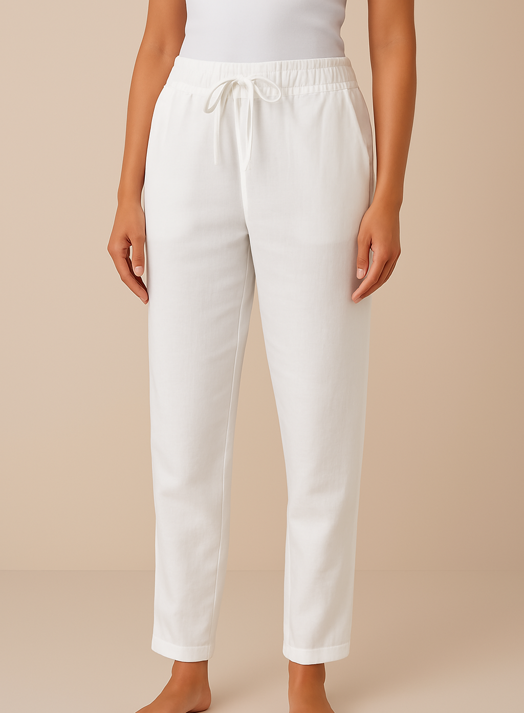 Pantalon Femme Coupe Confortable Taille Élastique