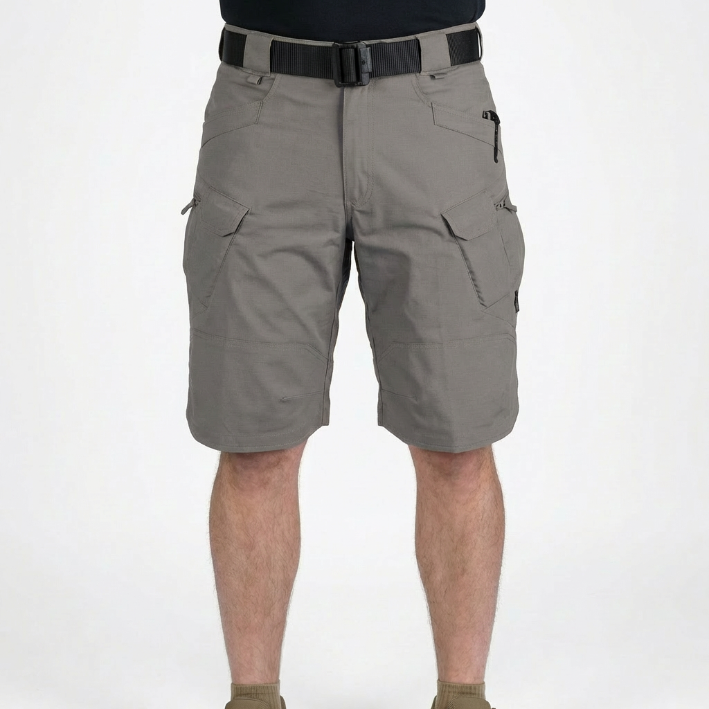 Bermuda Tattici da Uomo con Tasche Cargo Multiple e Vita Elastica