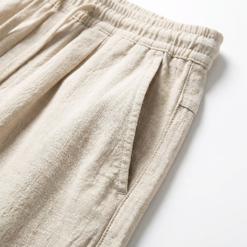 Pantaloni Harem in Cotone da Uomo con Vita Elastica e Coulisse Regolabile