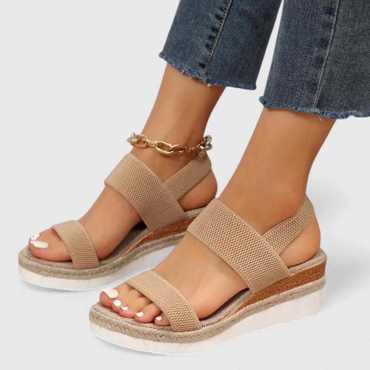 Sandales à plateforme pour femme avec brides Chaussures confortables pour tous les jours