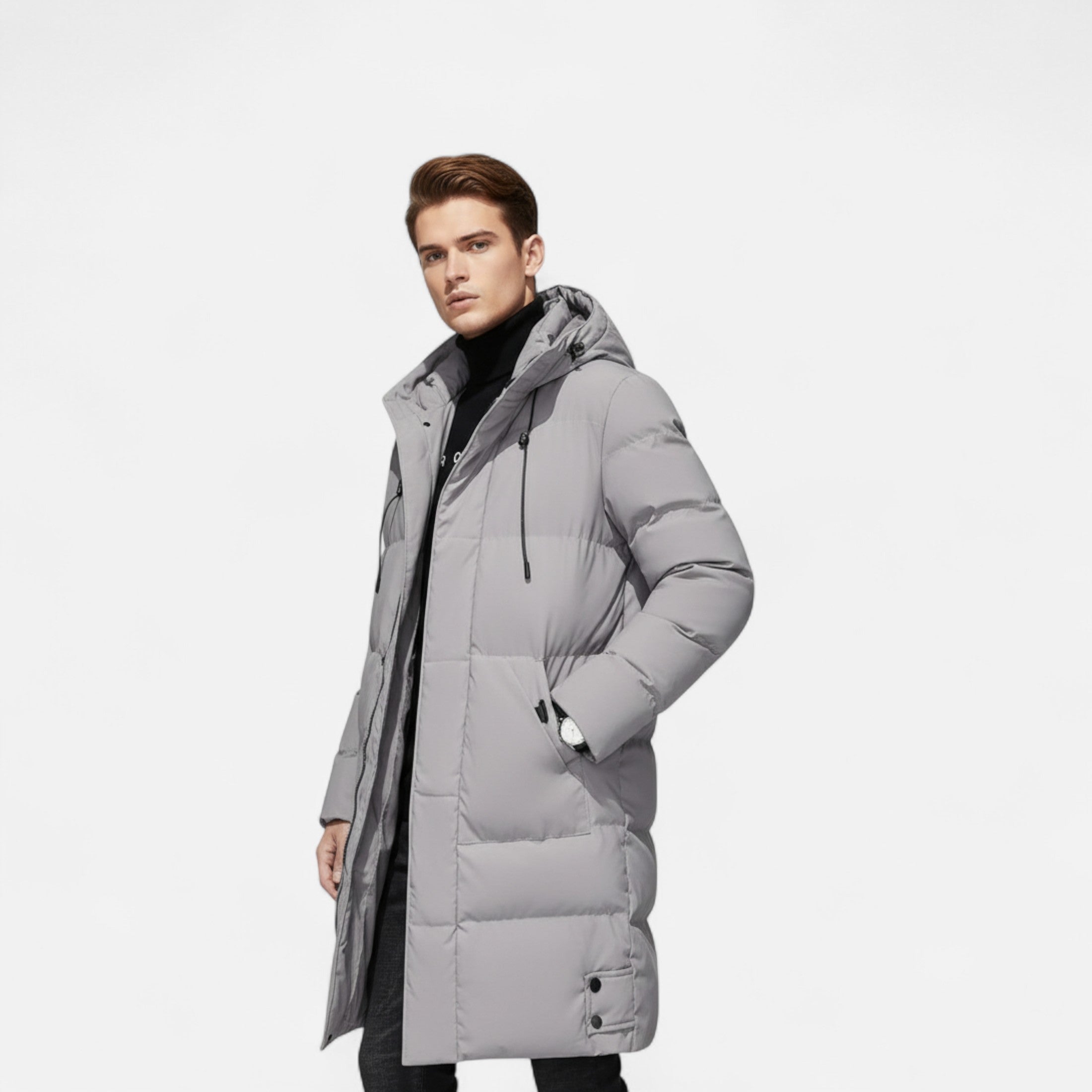 Eliaro Moda | Chaqueta Hombre Invierno Acolchada Larga con Capucha