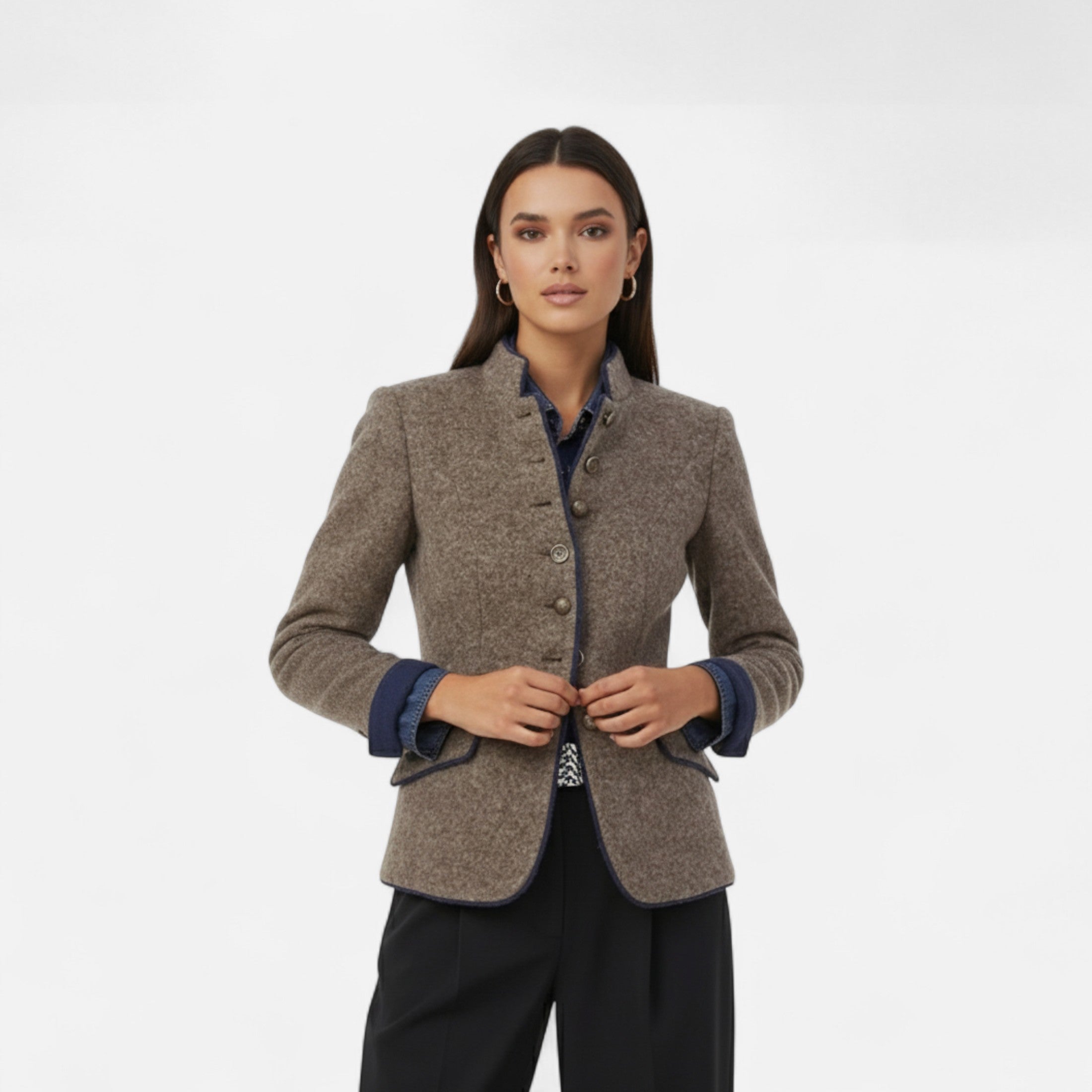 Eliaro Moda | Abrigo Mujer Invierno Lana Imitación Elegante