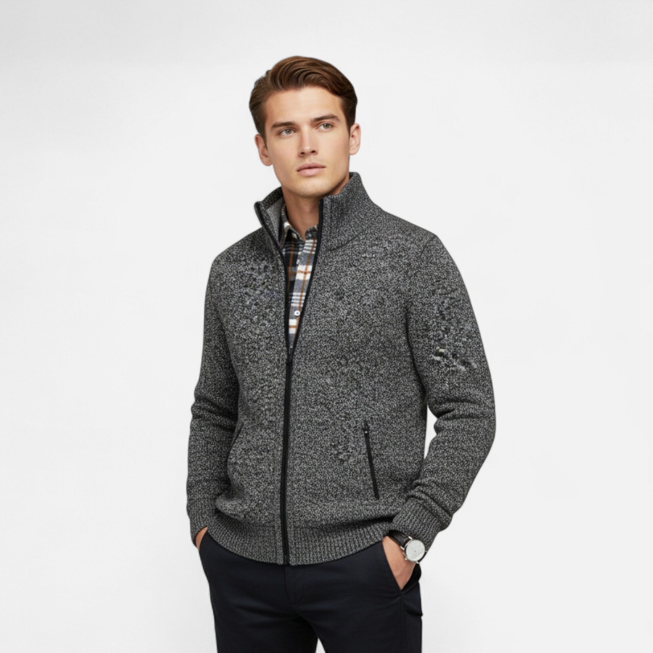 Eliaro Moda | Jersey Hombre Invierno Tejido con Cremallera