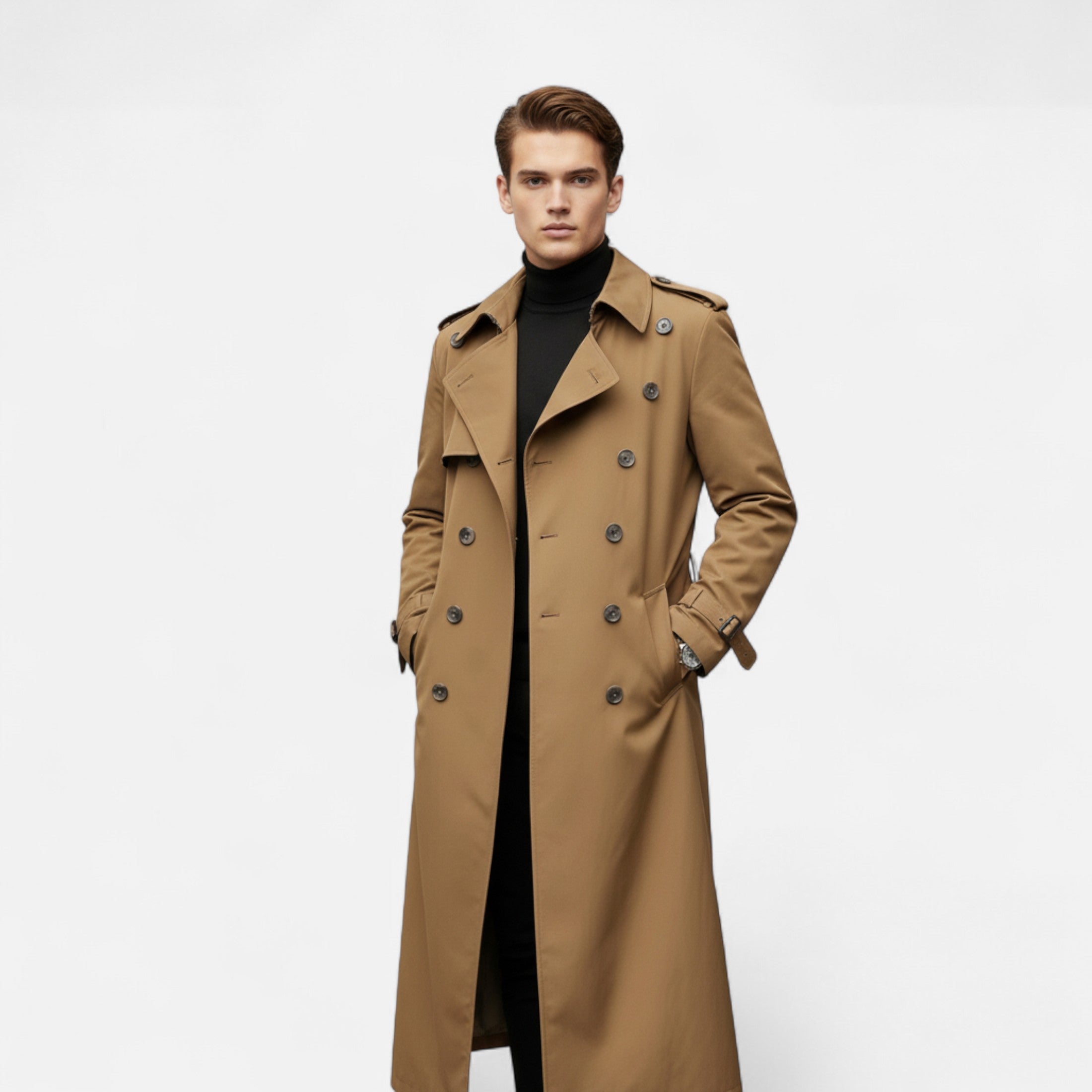 Eliaro Moda | Abrigo Trench Hombre Invierno Estilo Refinado