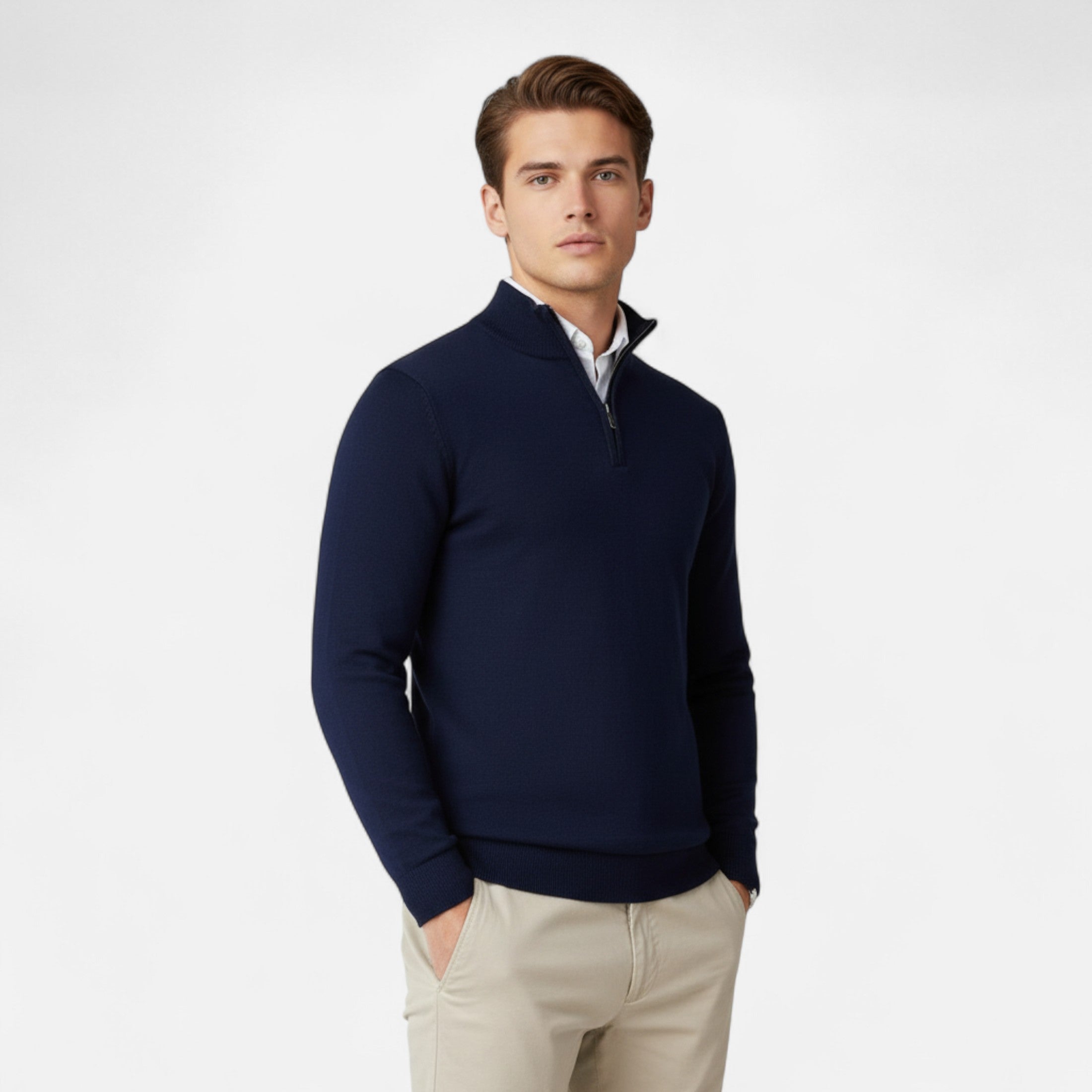 Eliaro Moda | Jersey Hombre Invierno Medio Cierre