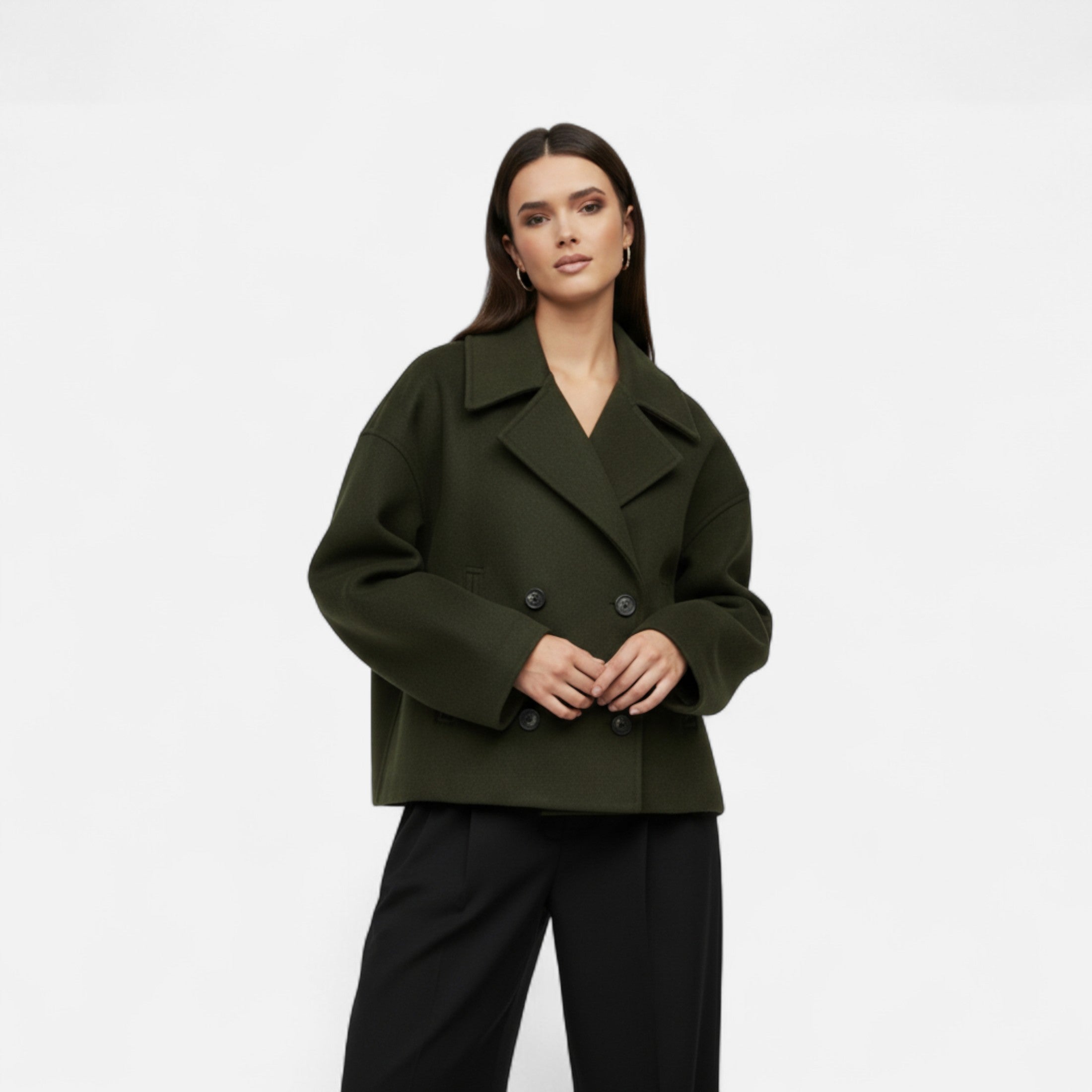 Eliaro Moda | Abrigo Corto Mujer Oversize Elegante
