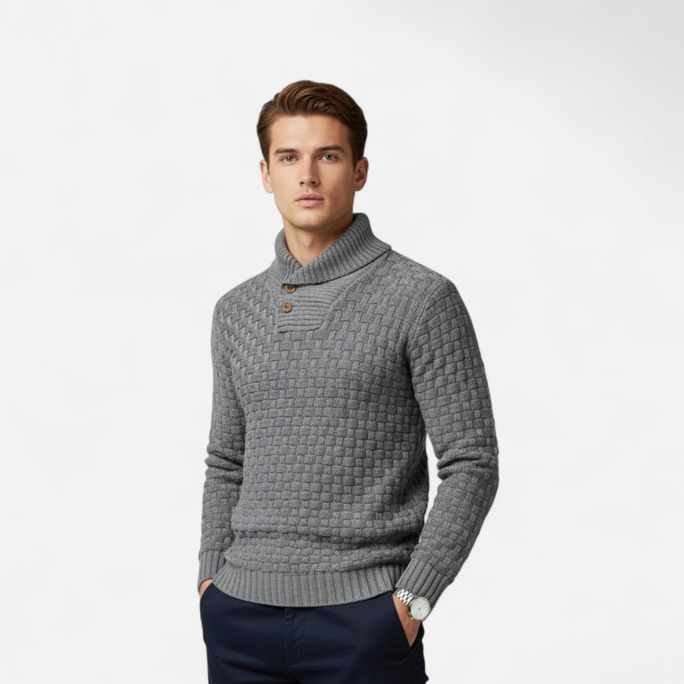 Eliaro Moda | Jersey Hombre Invierno Cuello Alto Térmico