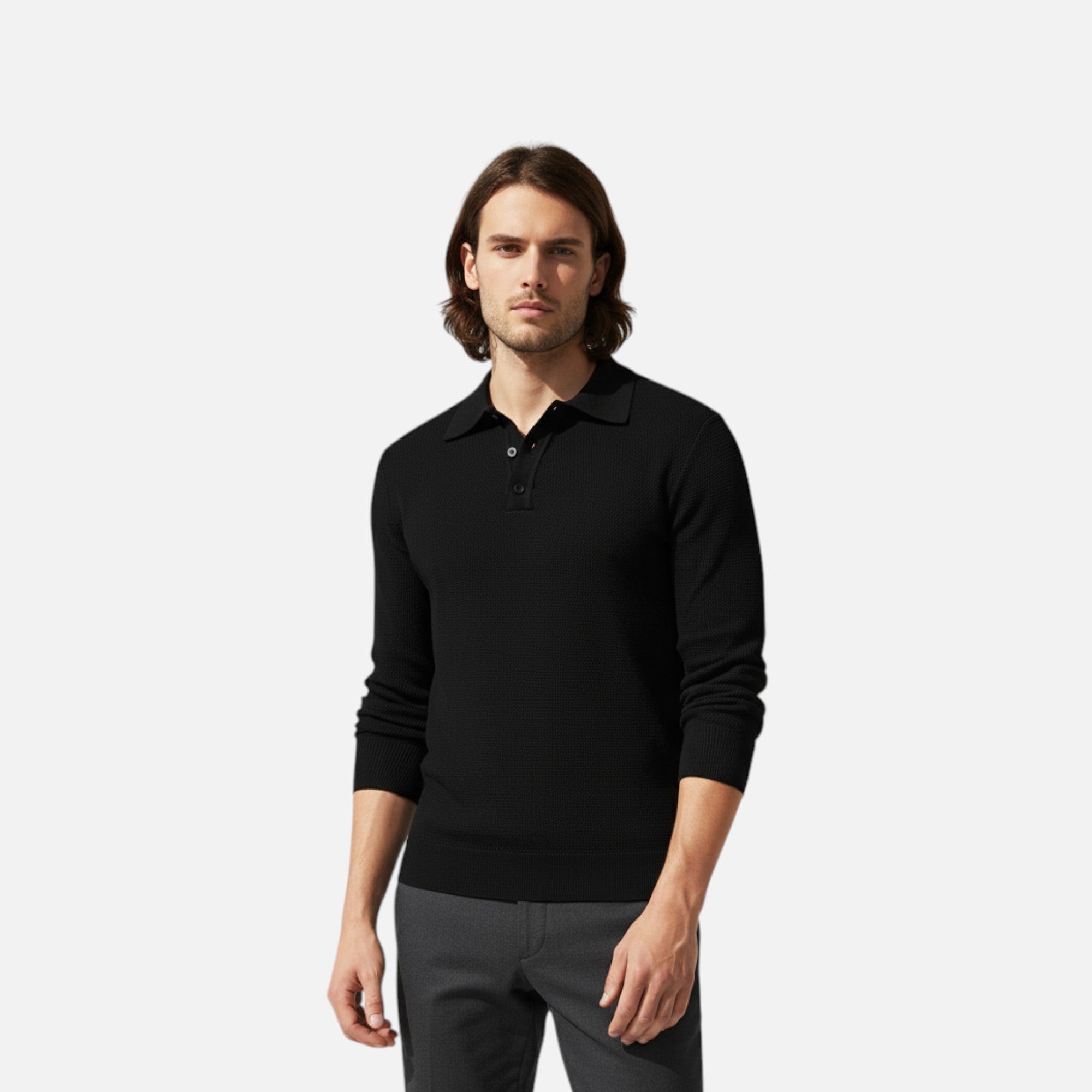 Eliaro Moda | Polo de Manga Larga de Lujo