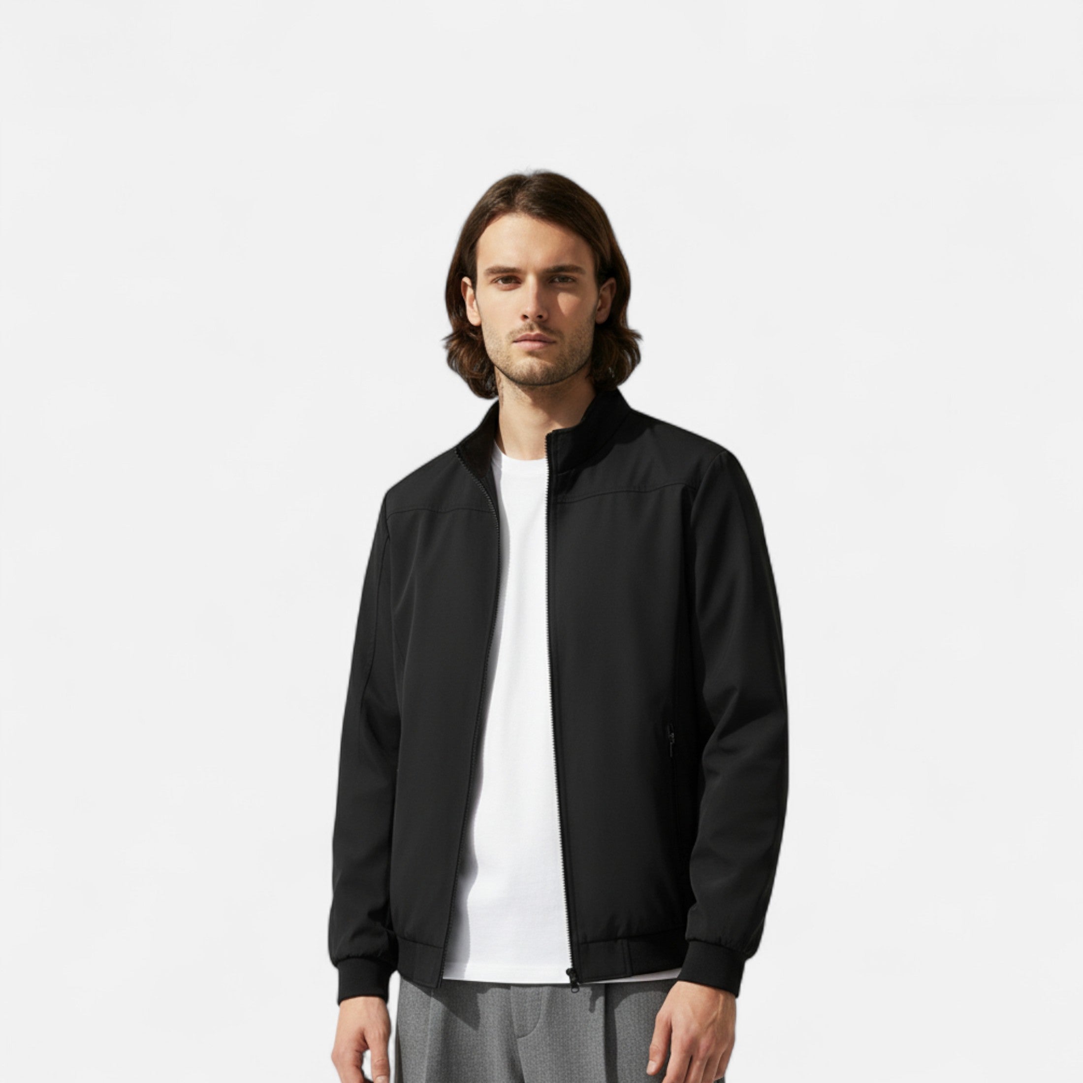 Eliaro Moda | Chaqueta Ligera Hombre Cremallera Cuello Alto