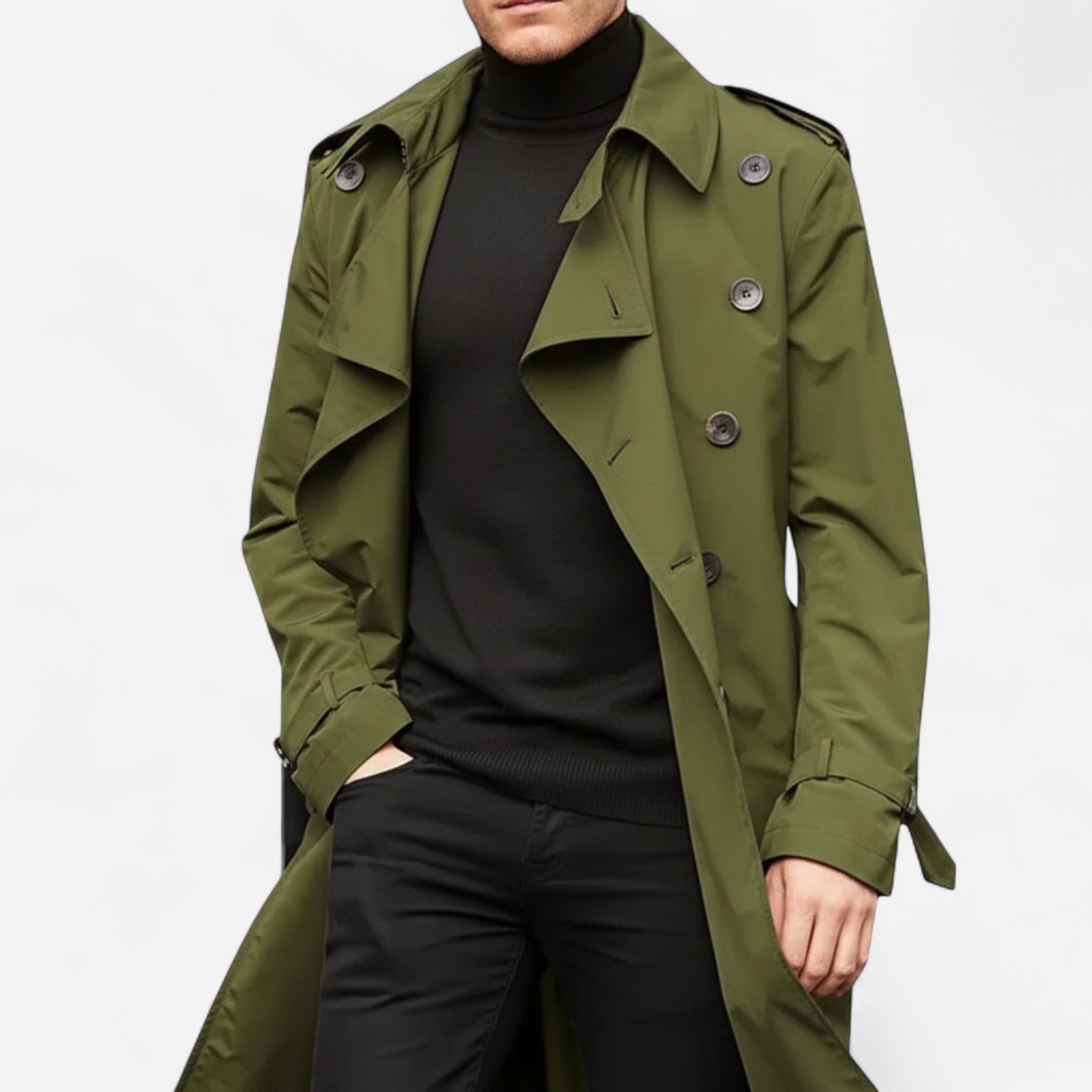 Eliaro Moda | Abrigo Trench Hombre Invierno Estilo Refinado