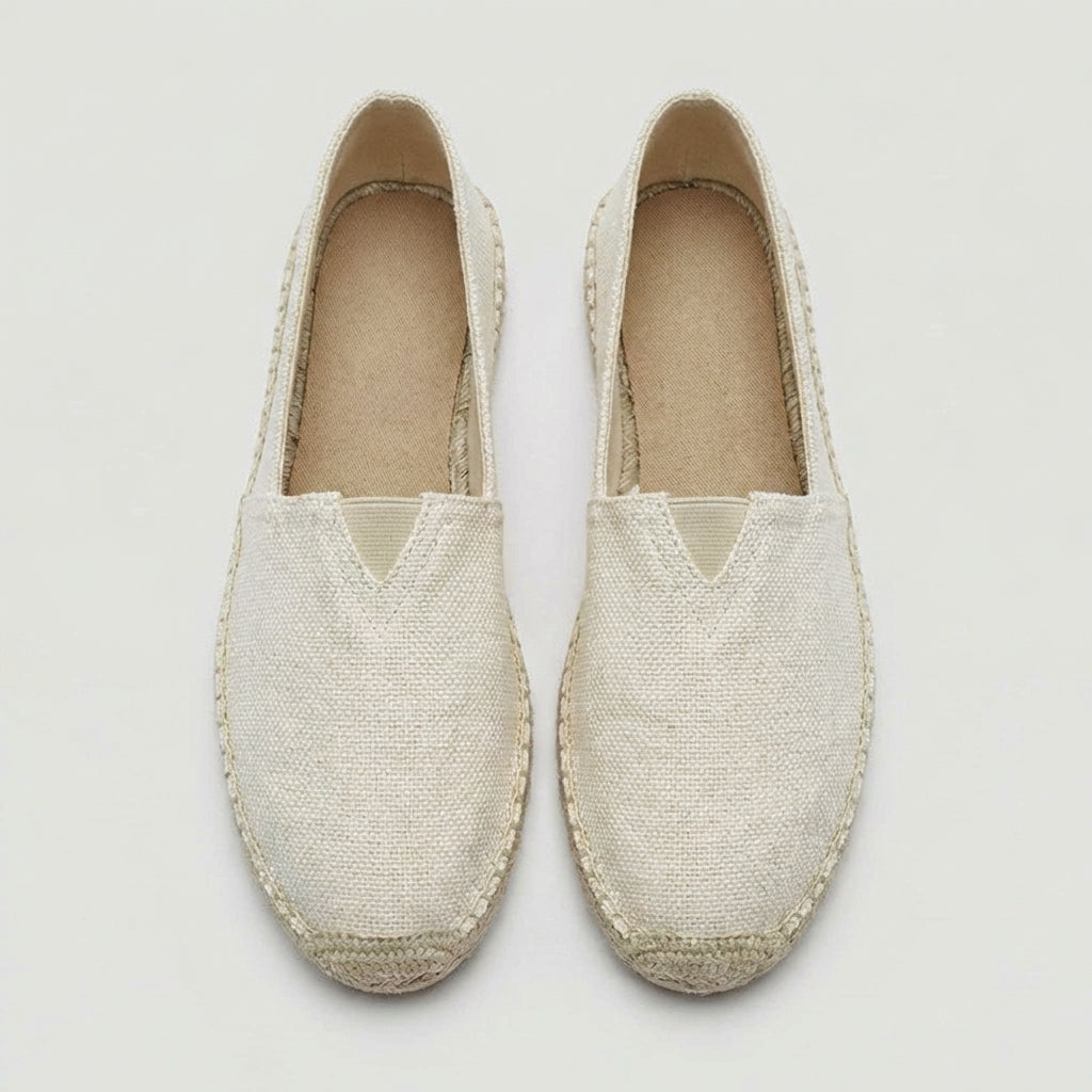 Férfi lenvászon espadrille — könnyű mokaszinok — tengerparti nyaralás