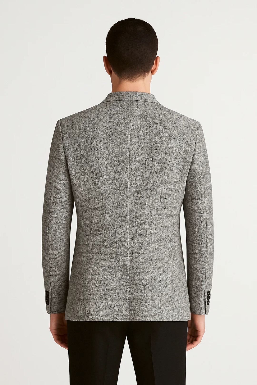 Giacca casual da uomo dal taglio aderente con rever classico e un bottone