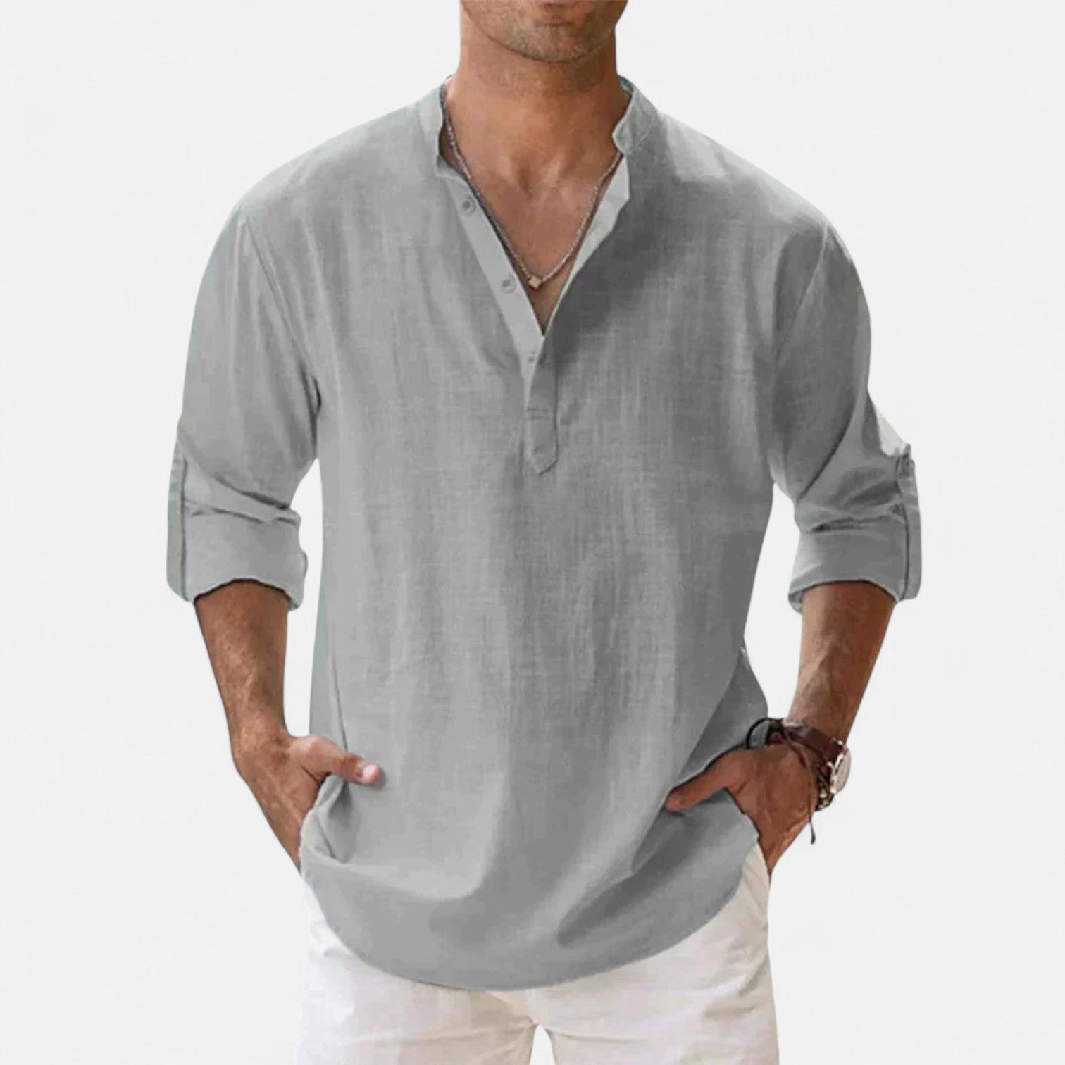 Eliaro Moda | Camisa de Lino para Hombre de Manga Corta – Frescura Natural, Estilo Atemporal