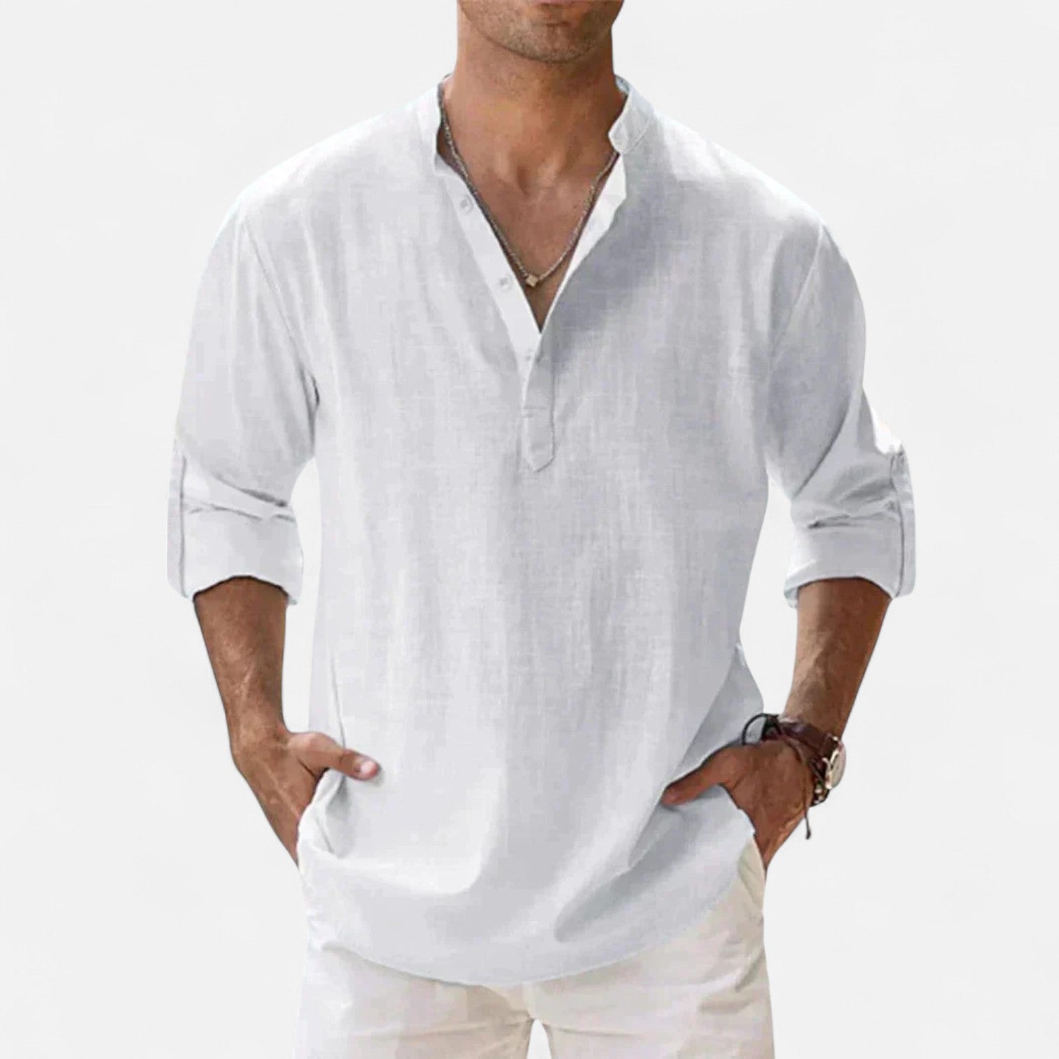 Eliaro Moda | Camisa de Lino para Hombre de Manga Corta – Frescura Natural, Estilo Atemporal