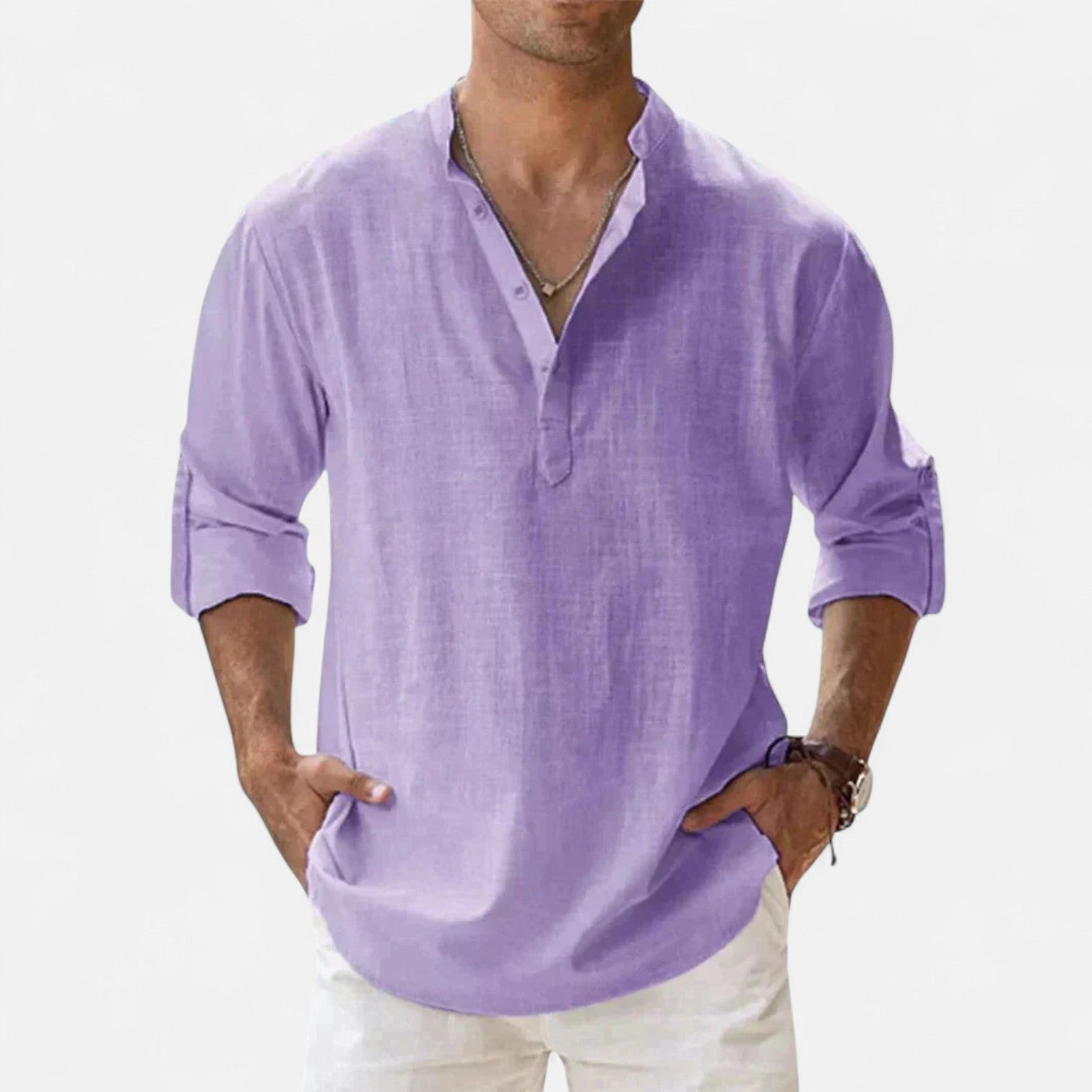 Eliaro Moda | Camisa de Lino para Hombre de Manga Corta – Frescura Natural, Estilo Atemporal