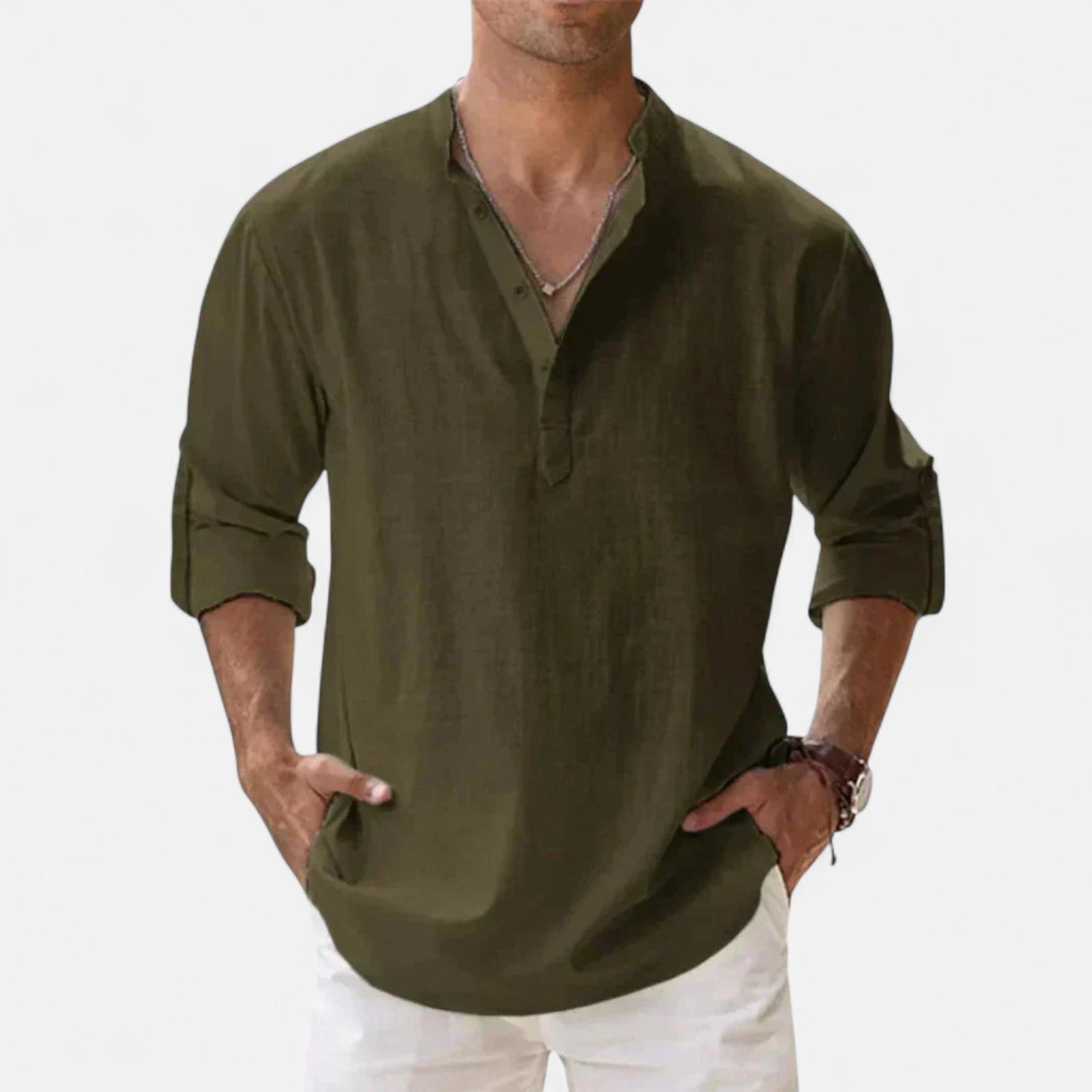 Eliaro Moda | Camisa de Lino para Hombre de Manga Corta – Frescura Natural, Estilo Atemporal