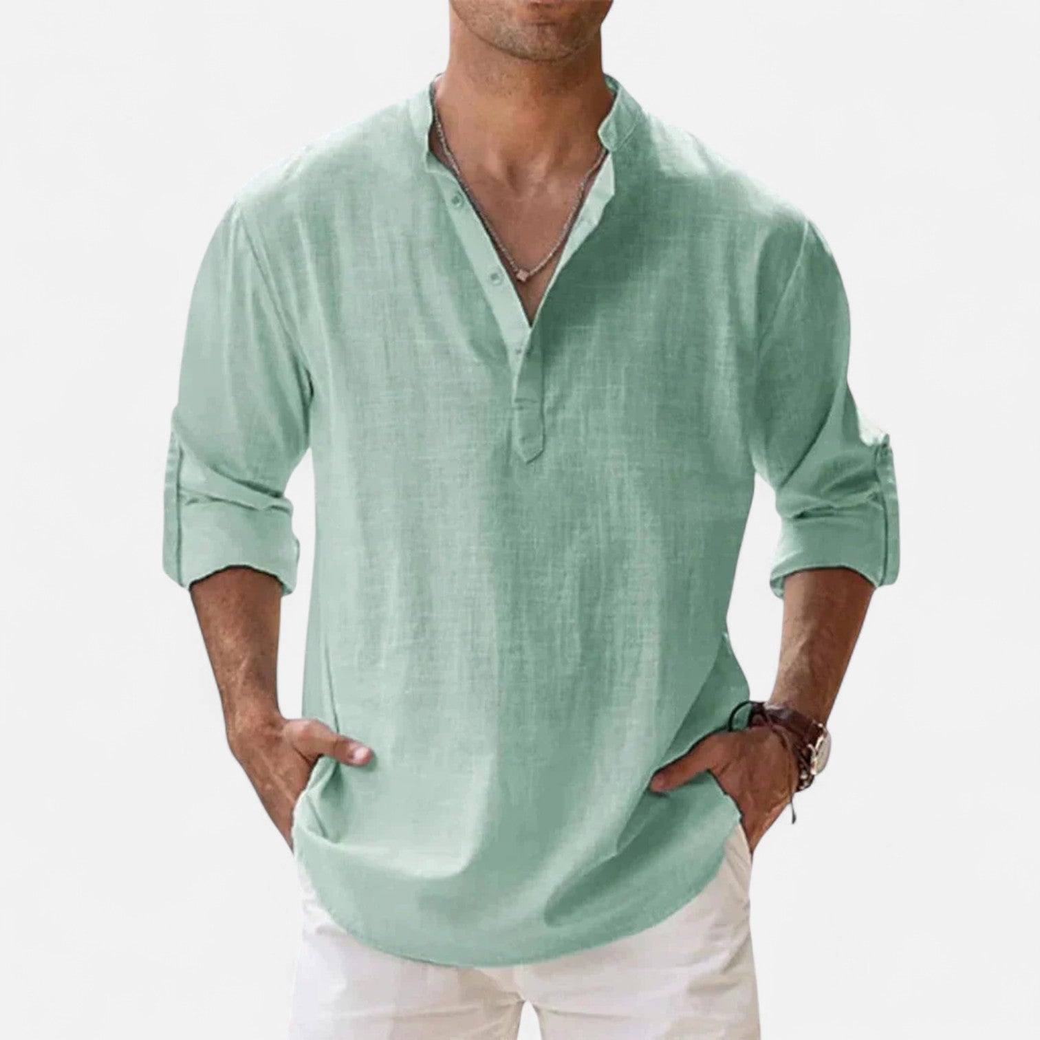 Eliaro Moda | Camisa de Lino para Hombre de Manga Corta – Frescura Natural, Estilo Atemporal