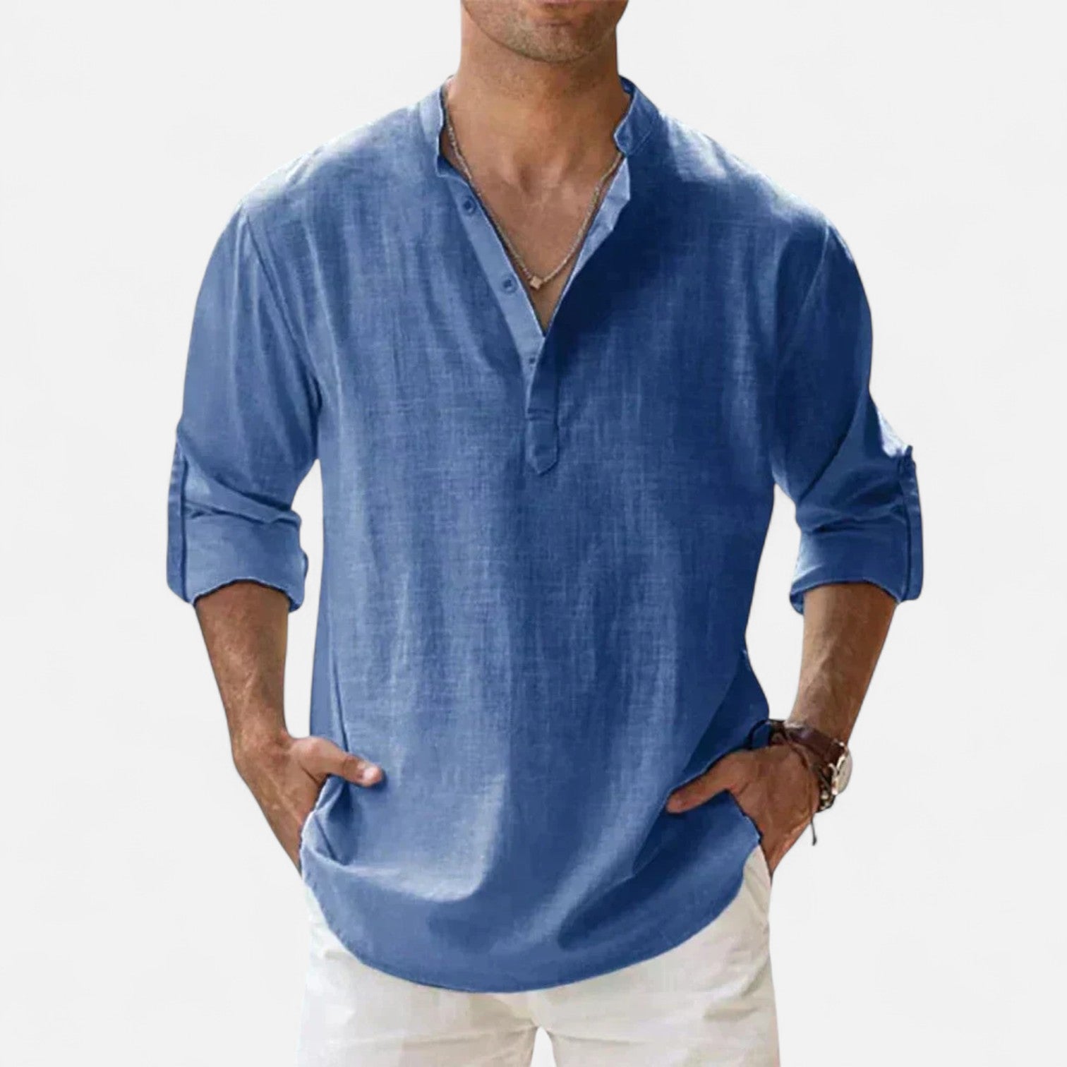 Eliaro Moda | Camisa de Lino para Hombre de Manga Corta – Frescura Natural, Estilo Atemporal