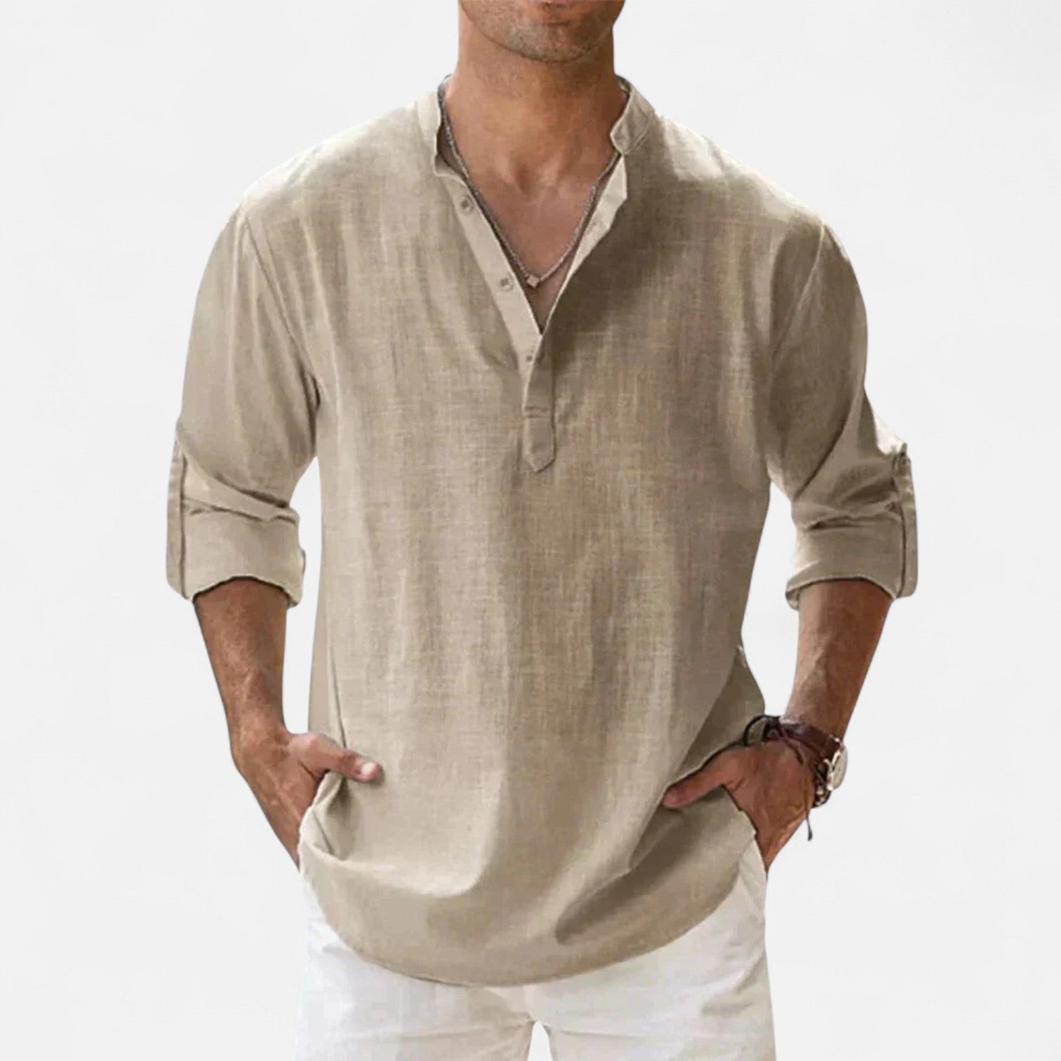 Eliaro Moda | Camisa de Lino para Hombre de Manga Corta – Frescura Natural, Estilo Atemporal