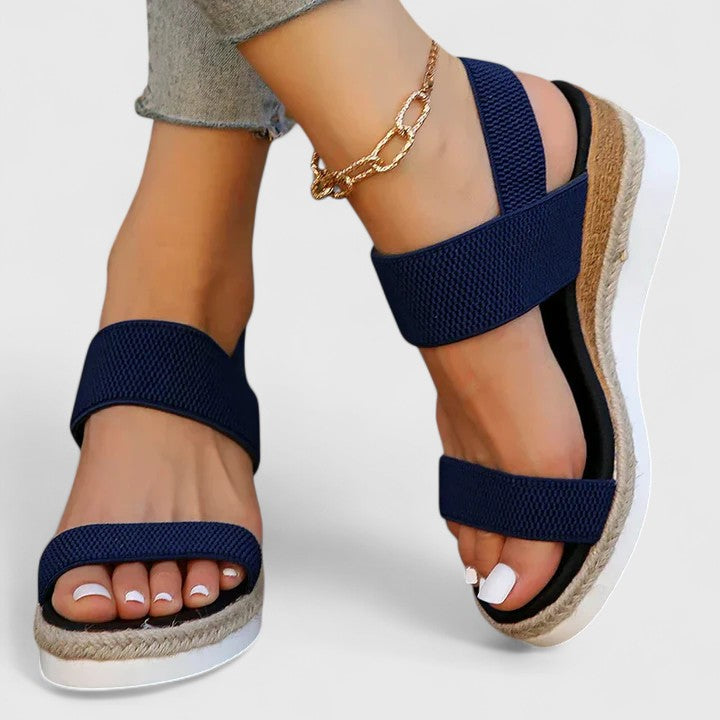 Sandales à plateforme pour femme avec brides Chaussures confortables pour tous les jours