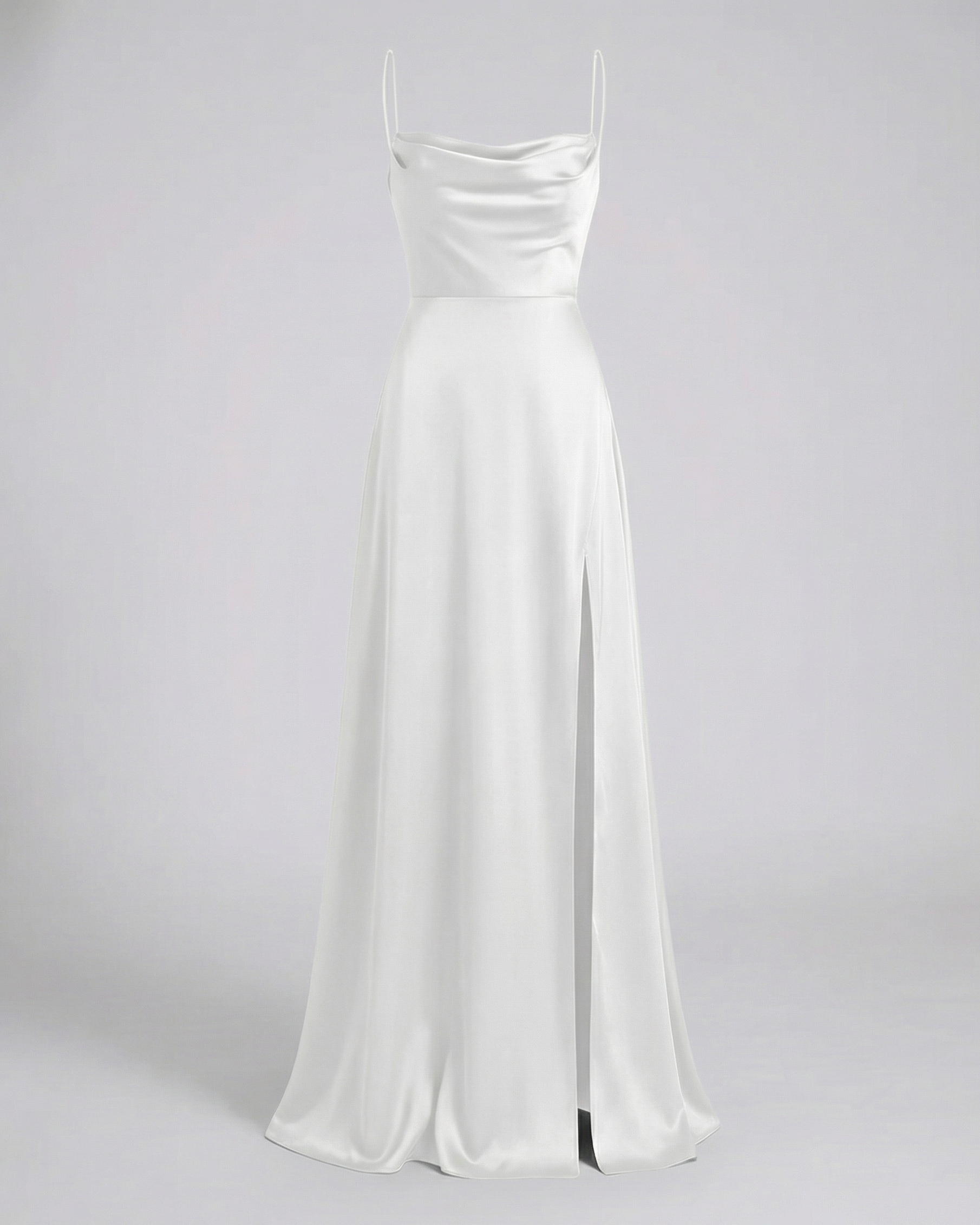 Robe longue pour femme - coupe ajustée avec fente latérale - soirée