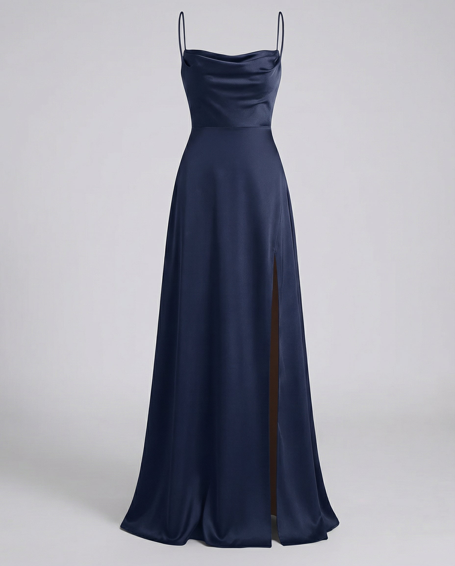 Robe longue pour femme - coupe ajustée avec fente latérale - soirée