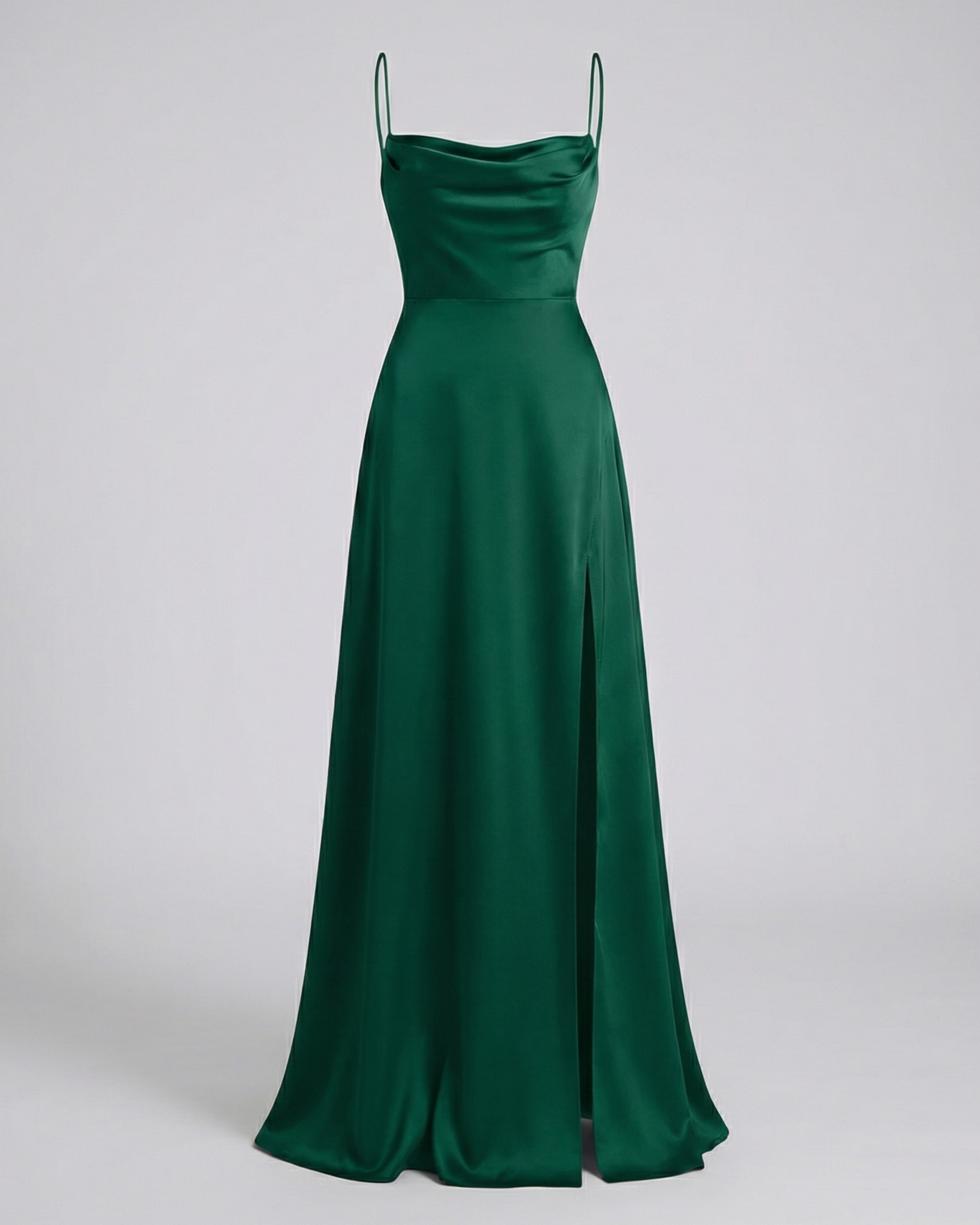 Robe longue pour femme - coupe ajustée avec fente latérale - soirée