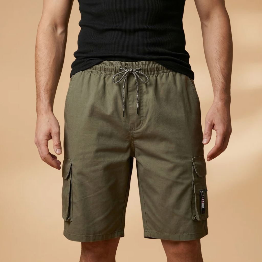 Shorts cargo pour homme - shorts d'été décontractés avec cordon de serrage