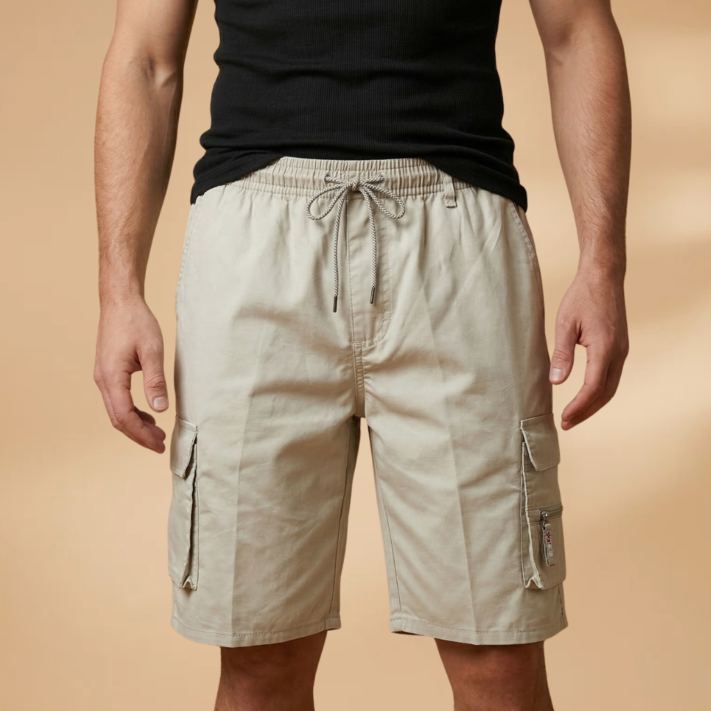 Shorts cargo pour homme - shorts d'été décontractés avec cordon de serrage