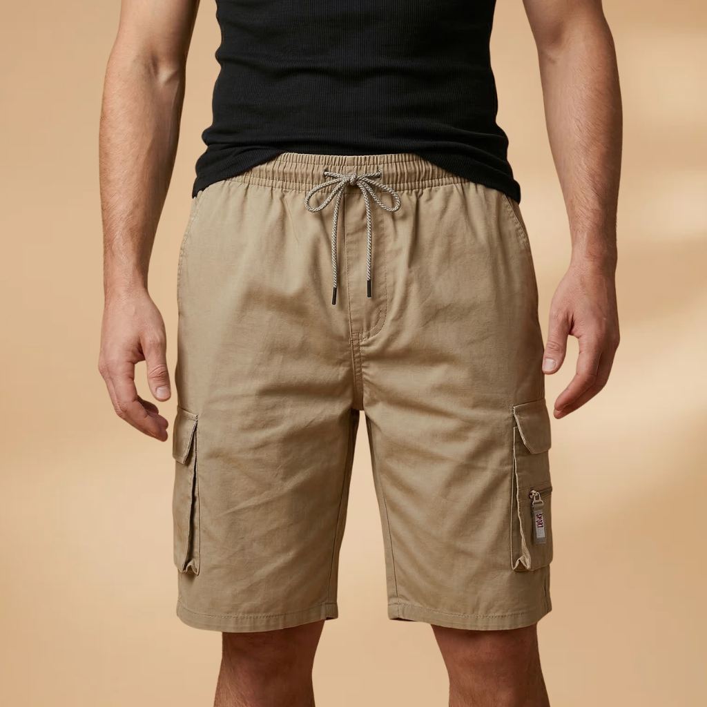 Shorts cargo pour homme - shorts d'été décontractés avec cordon de serrage