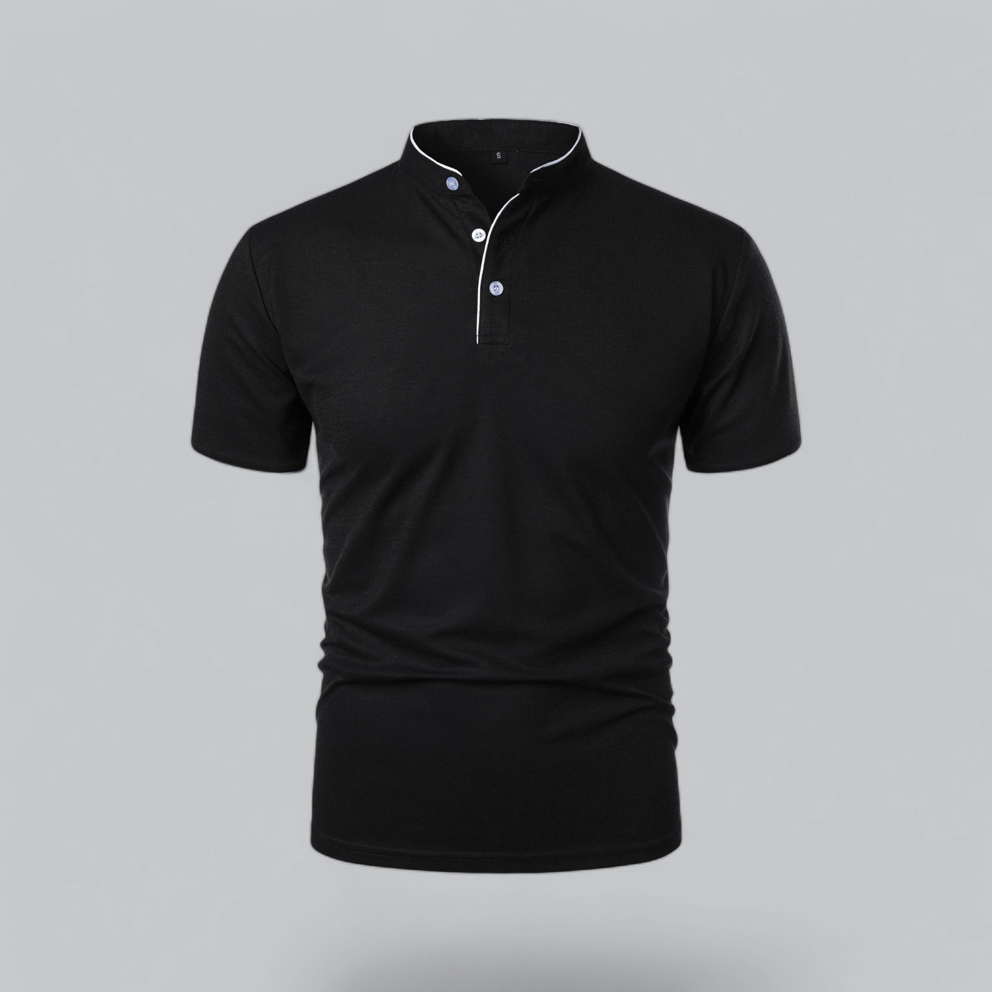 Polo à manches courtes pour homme - coupe ajustée sans col - quotidien