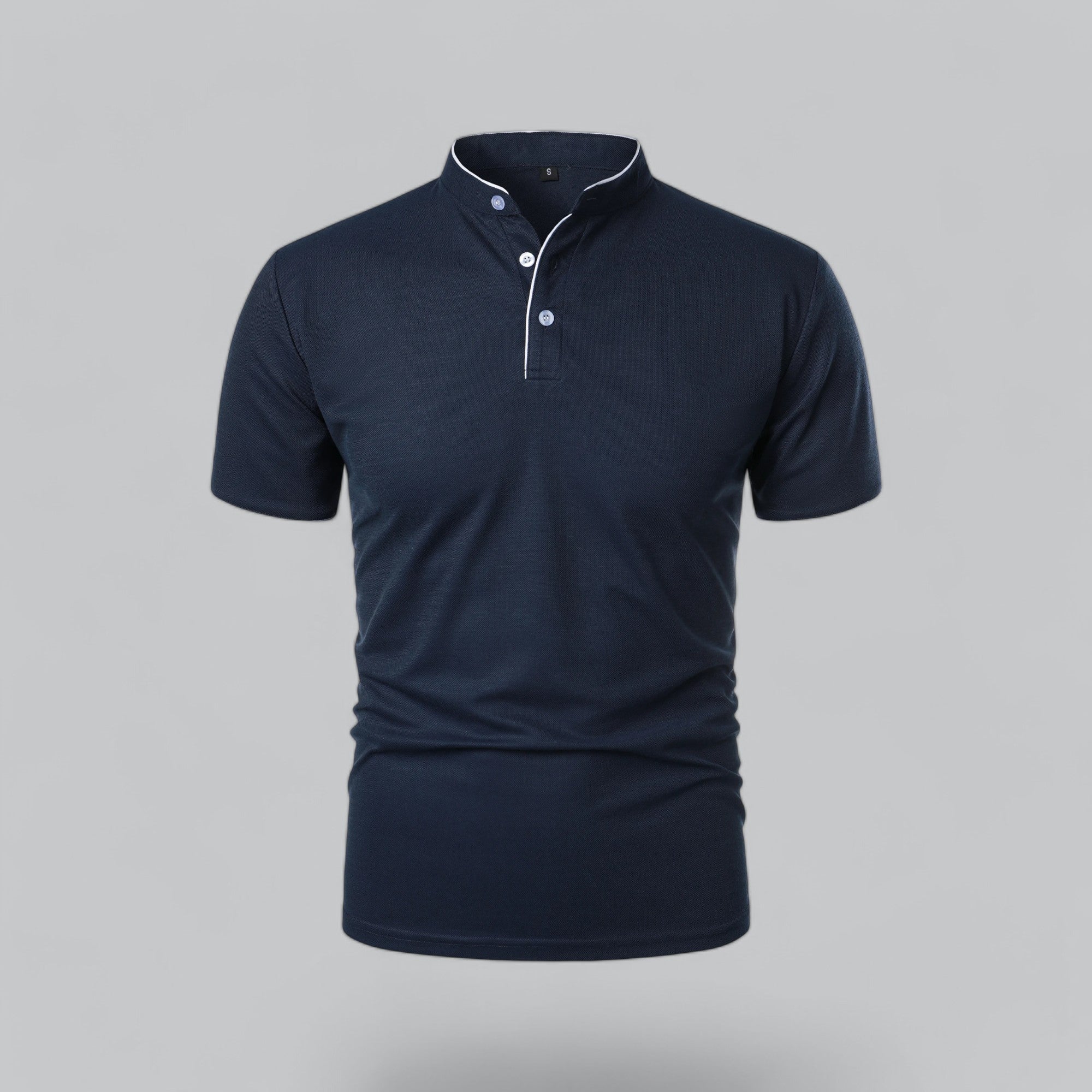 Polo à manches courtes pour homme - coupe ajustée sans col - quotidien