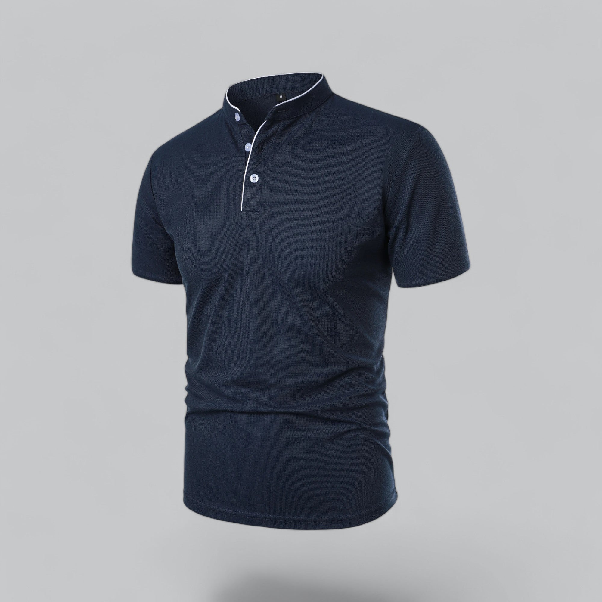 Polo à manches courtes pour homme - coupe ajustée sans col - quotidien