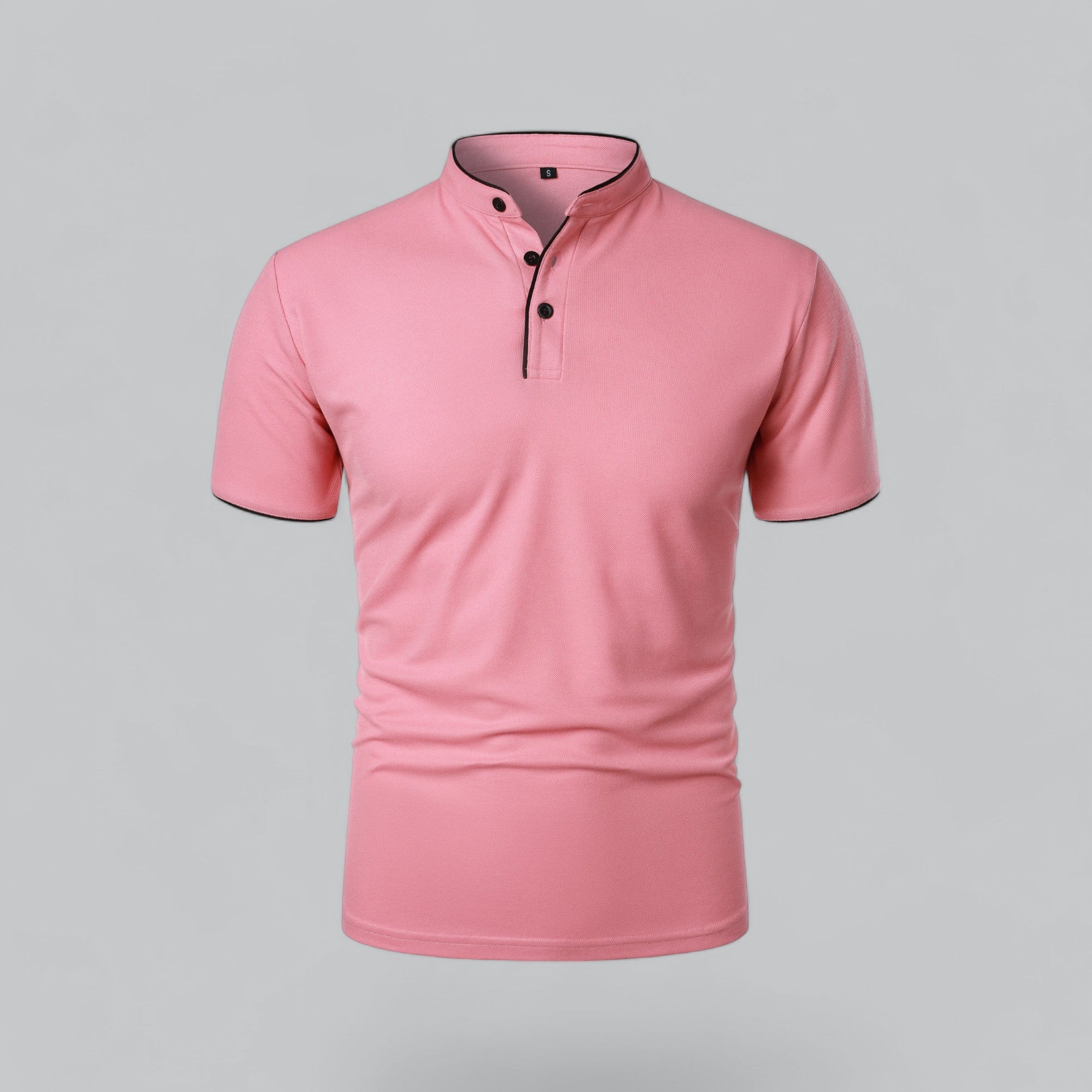 Polo à manches courtes pour homme - coupe ajustée sans col - quotidien