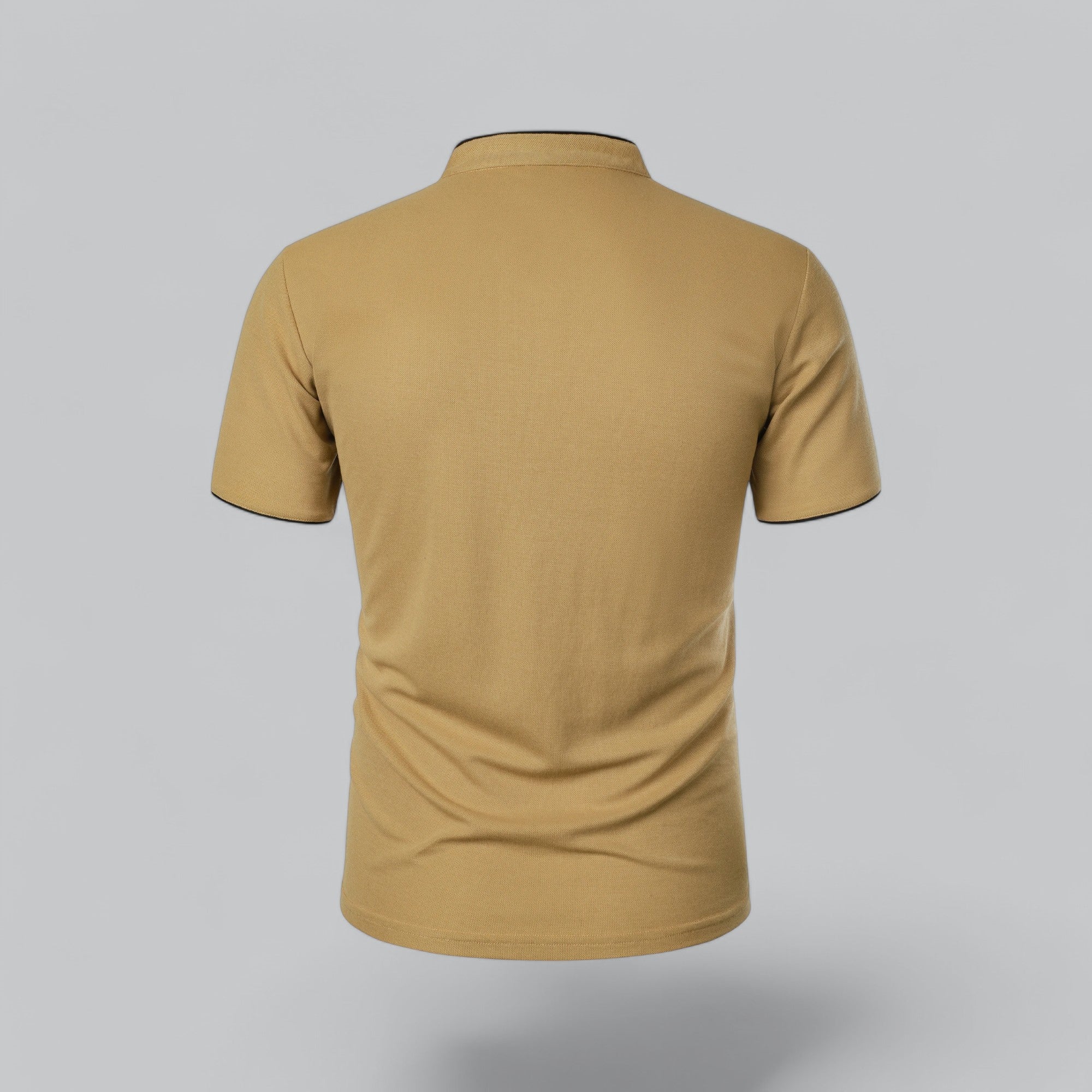 Polo à manches courtes pour homme - coupe ajustée sans col - quotidien