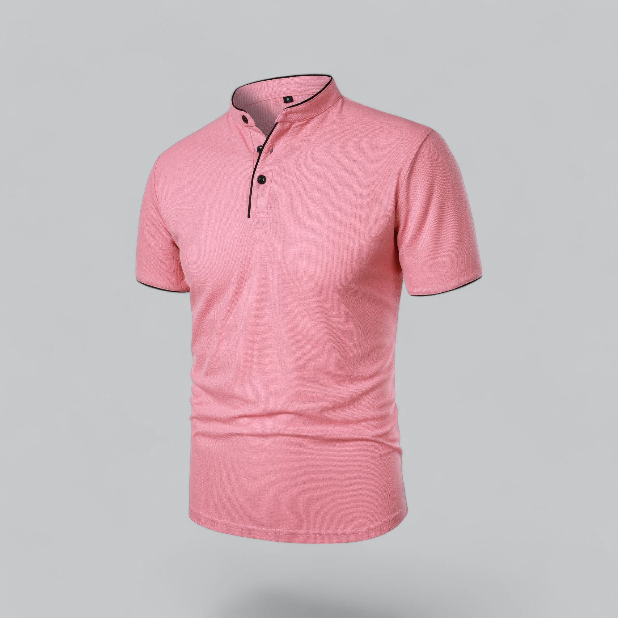 Polo à manches courtes pour homme - coupe ajustée sans col - quotidien