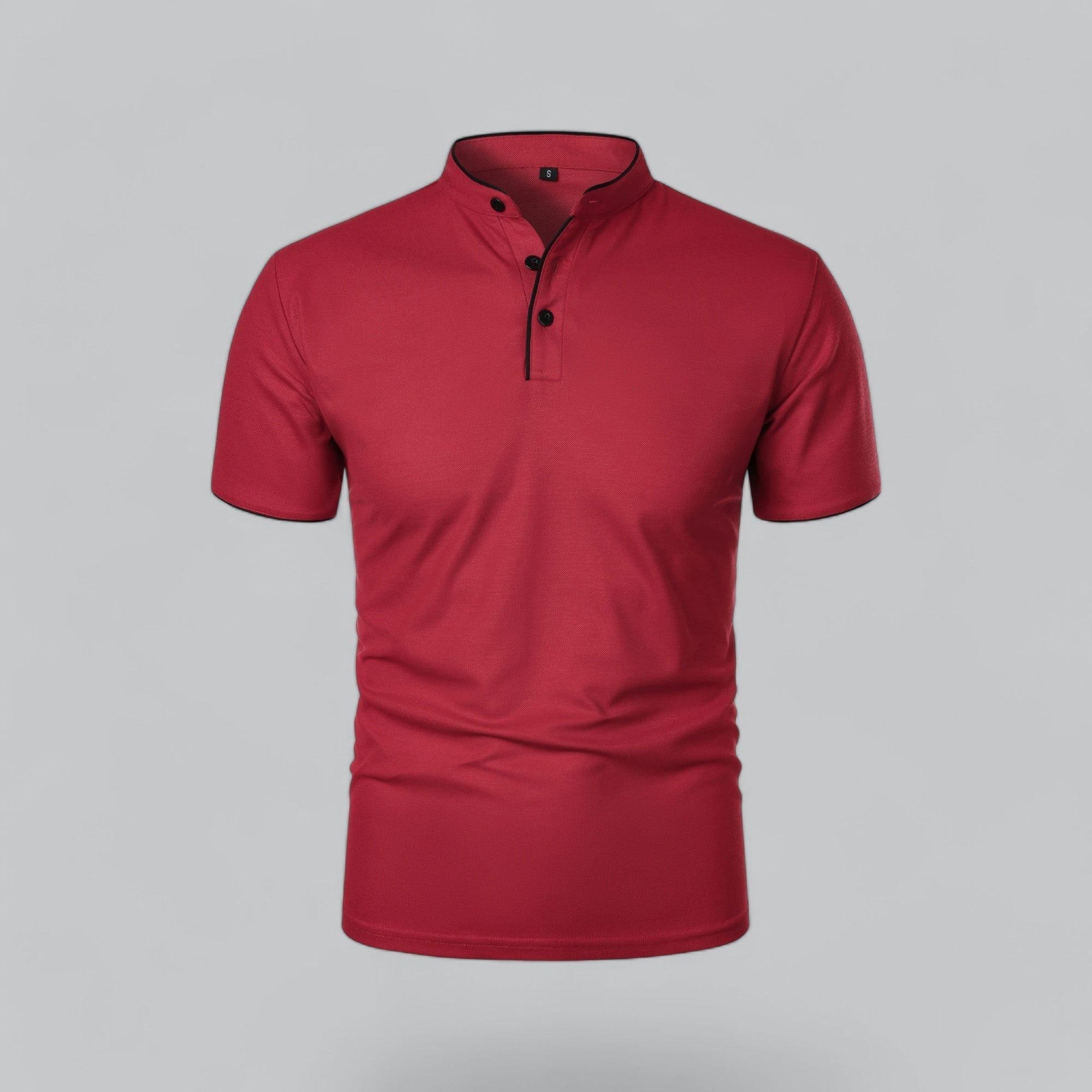 Polo à manches courtes pour homme - coupe ajustée sans col - quotidien