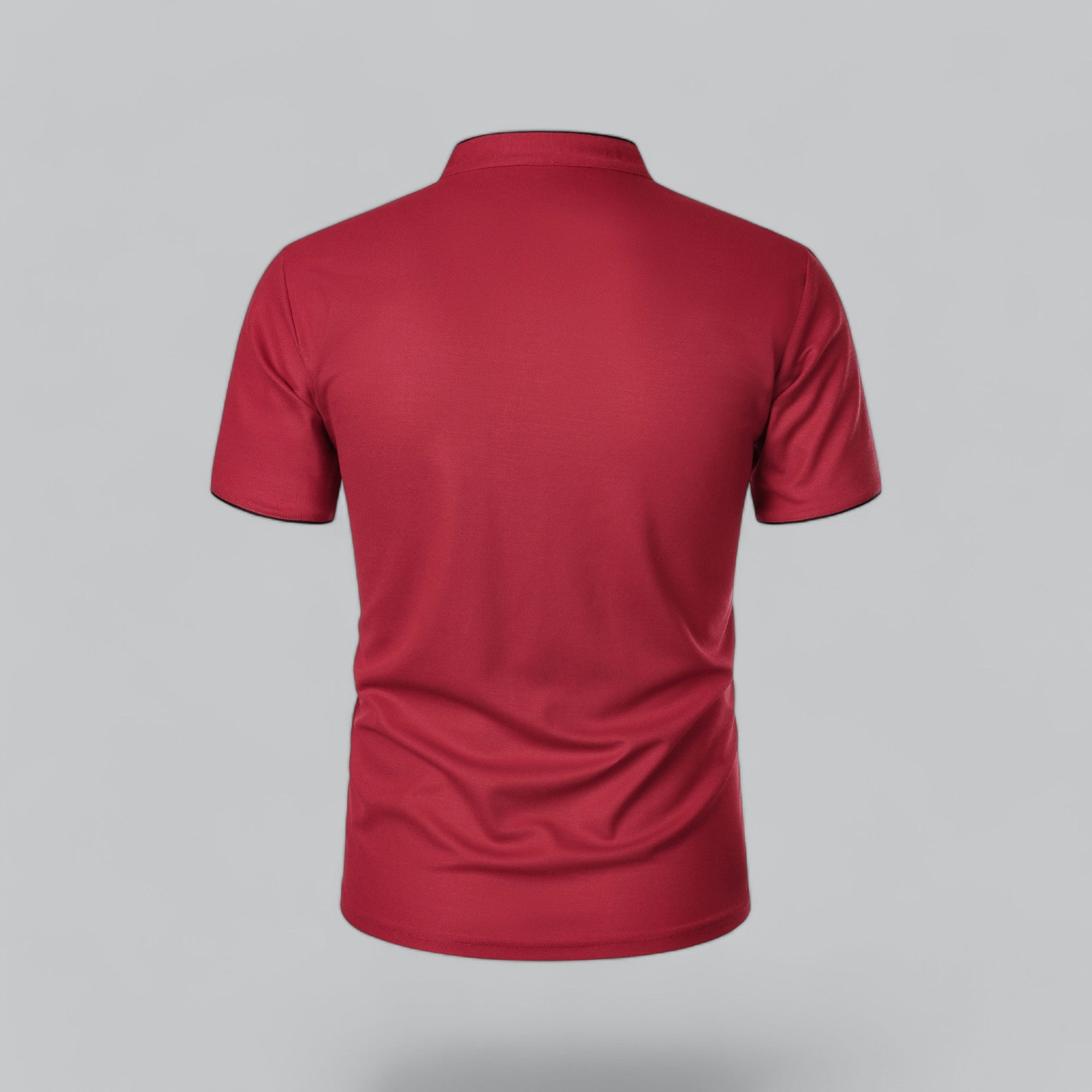 Polo à manches courtes pour homme - coupe ajustée sans col - quotidien