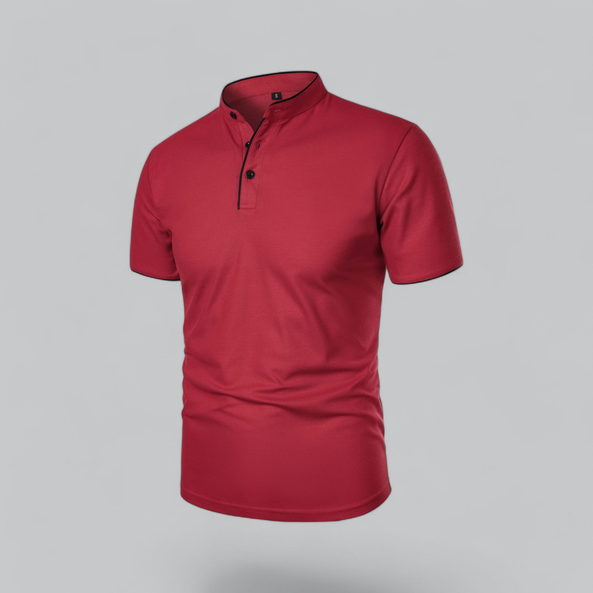 Polo à manches courtes pour homme - coupe ajustée sans col - quotidien