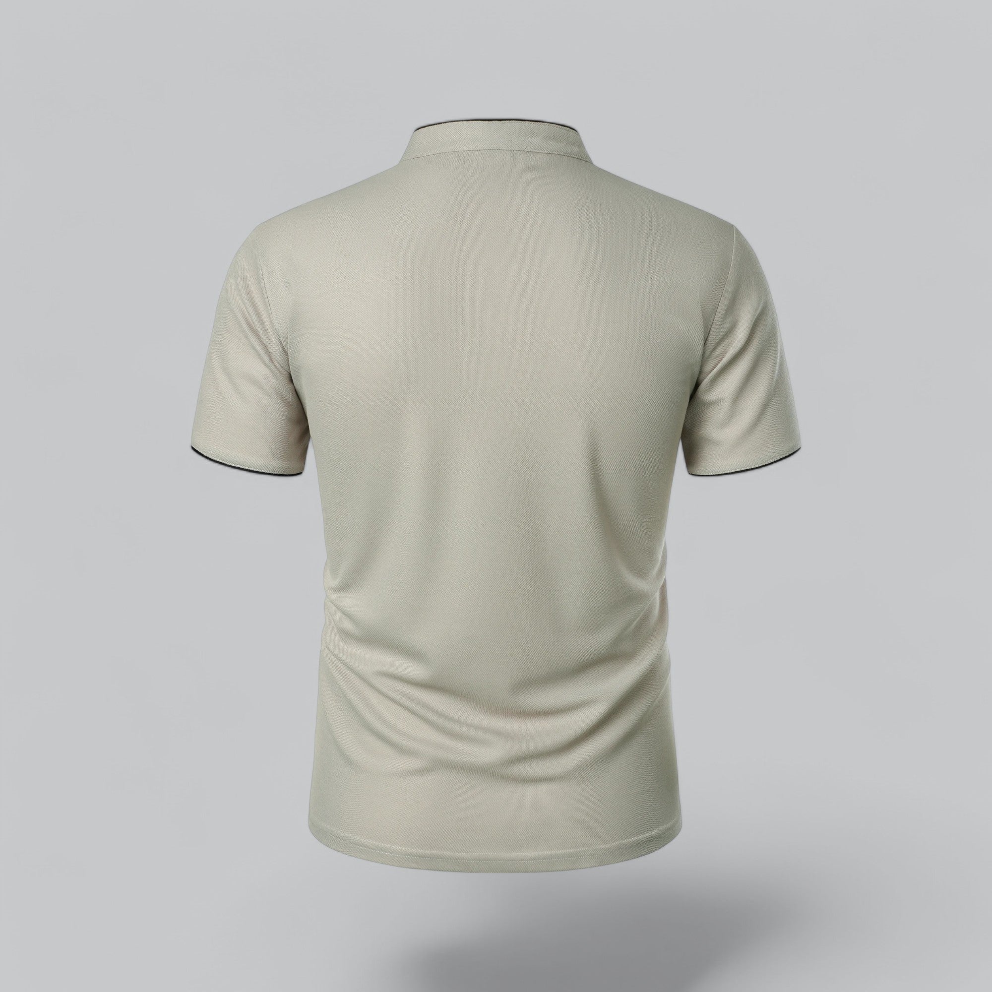 Polo à manches courtes pour homme - coupe ajustée sans col - quotidien