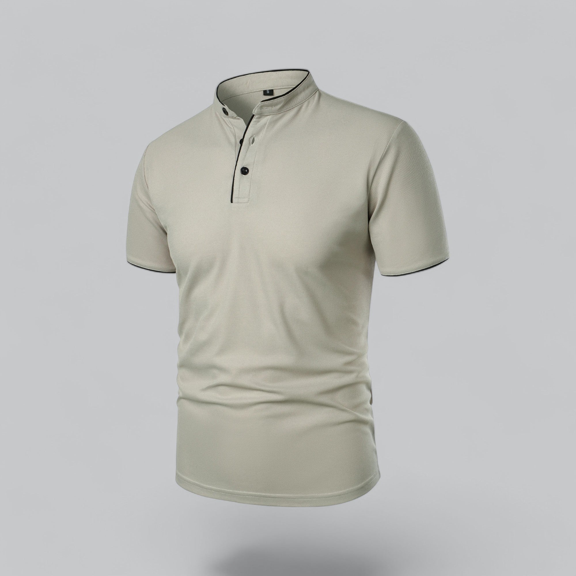 Polo à manches courtes pour homme - coupe ajustée sans col - quotidien