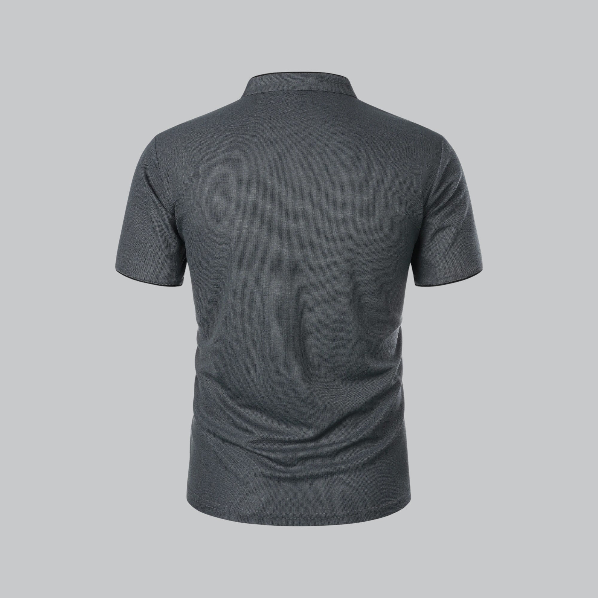 Polo à manches courtes pour homme - coupe ajustée sans col - quotidien