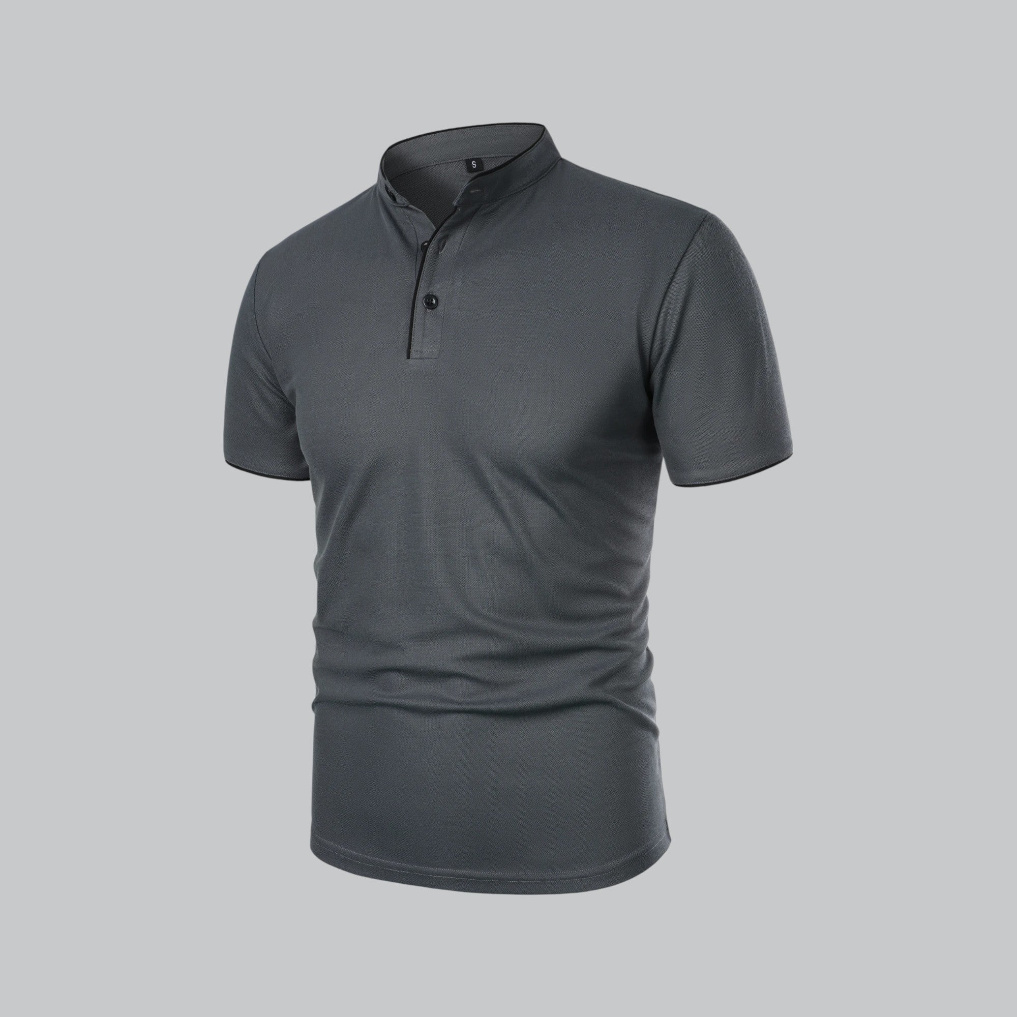 Polo à manches courtes pour homme - coupe ajustée sans col - quotidien