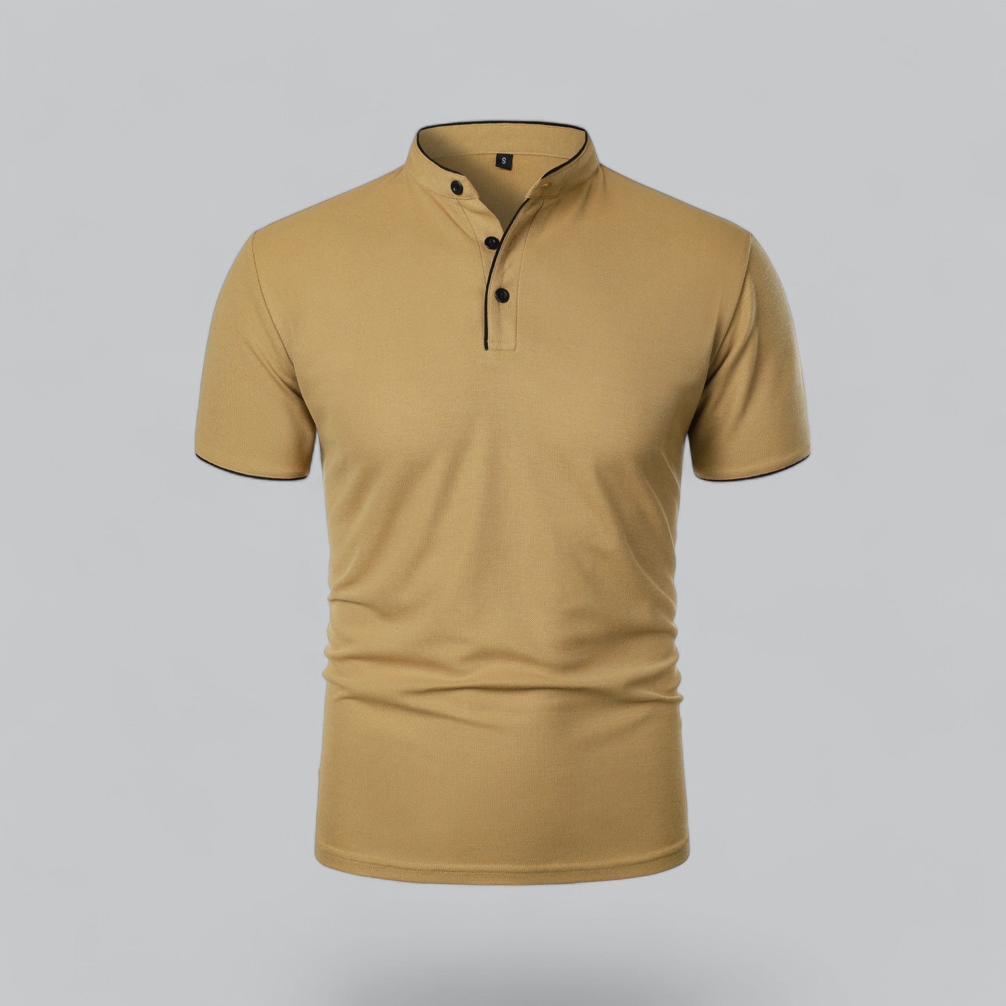 Polo à manches courtes pour homme - coupe ajustée sans col - quotidien