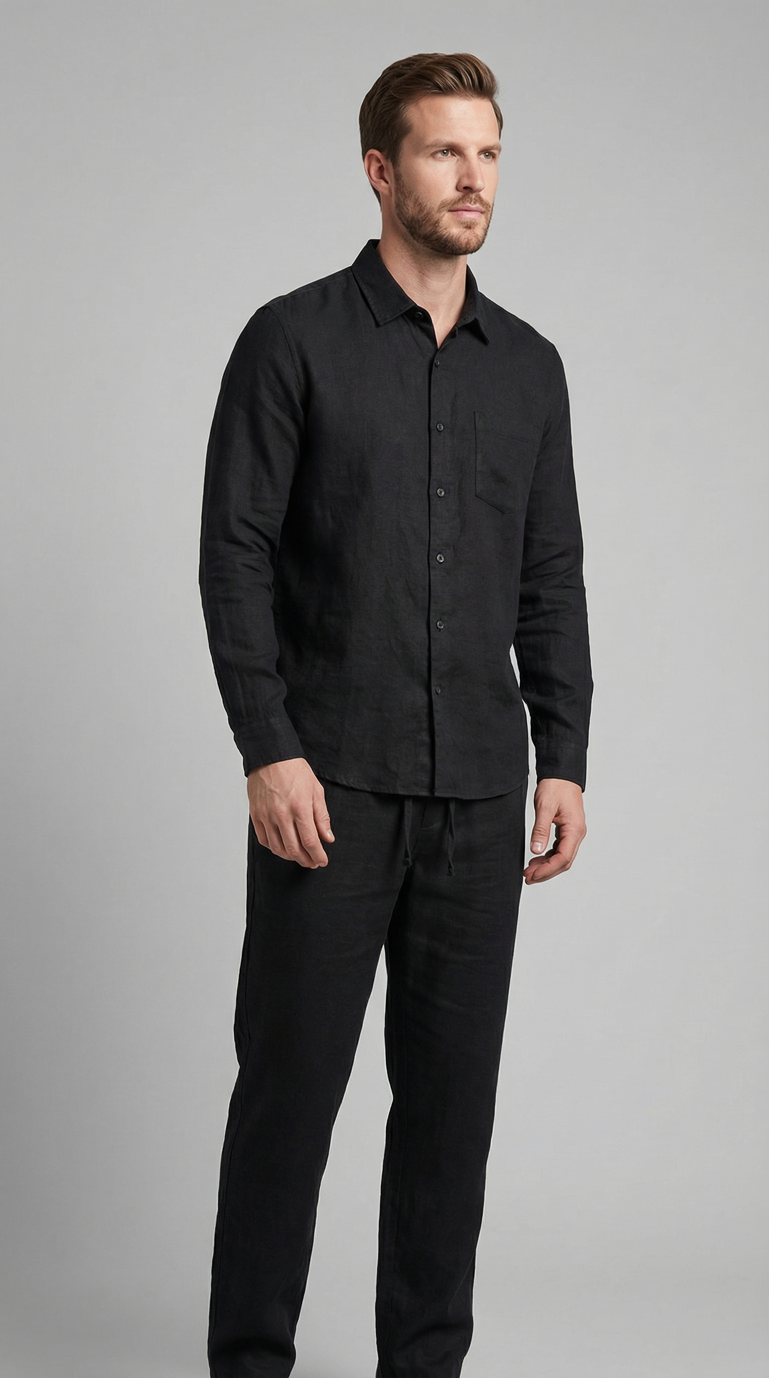Ensemble homme en lin | ensemble deux pièces coupe slim