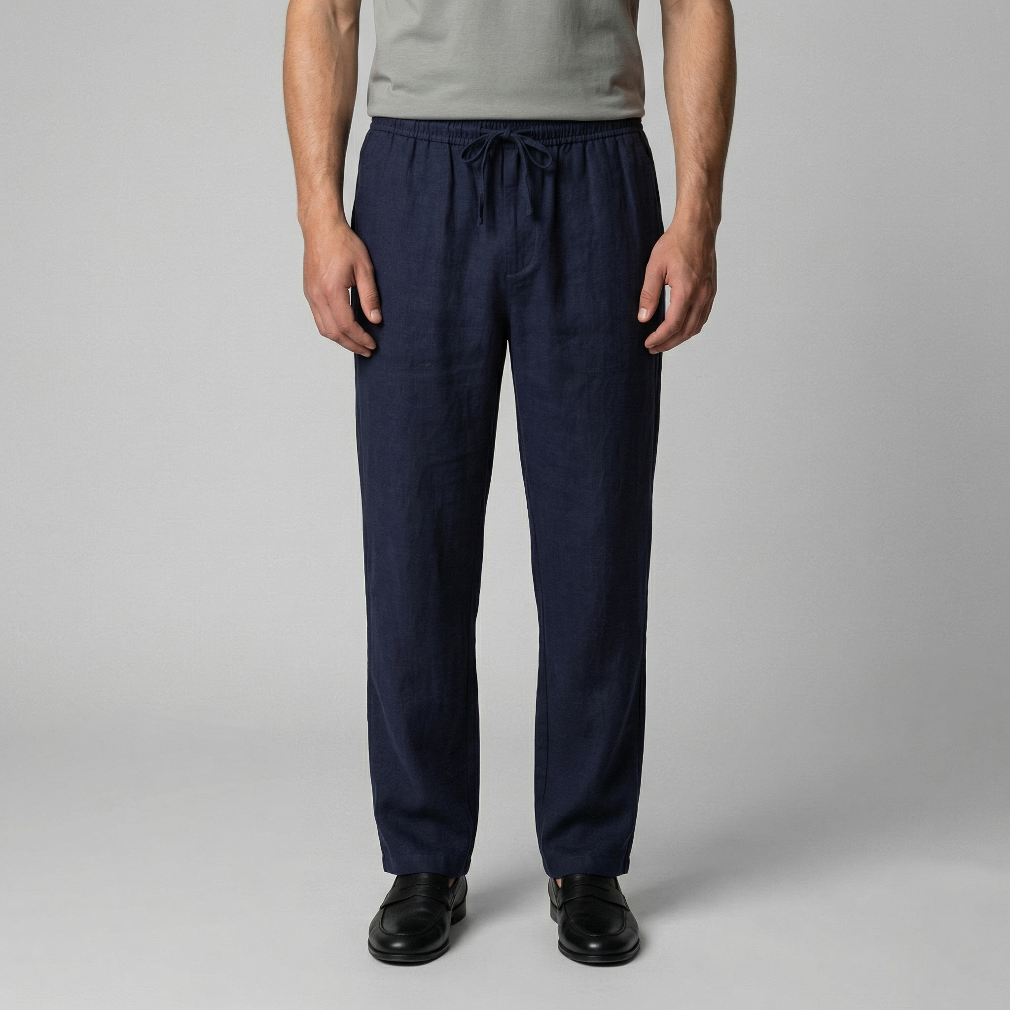 Pantalón lino hombre | ajuste entallado para playa