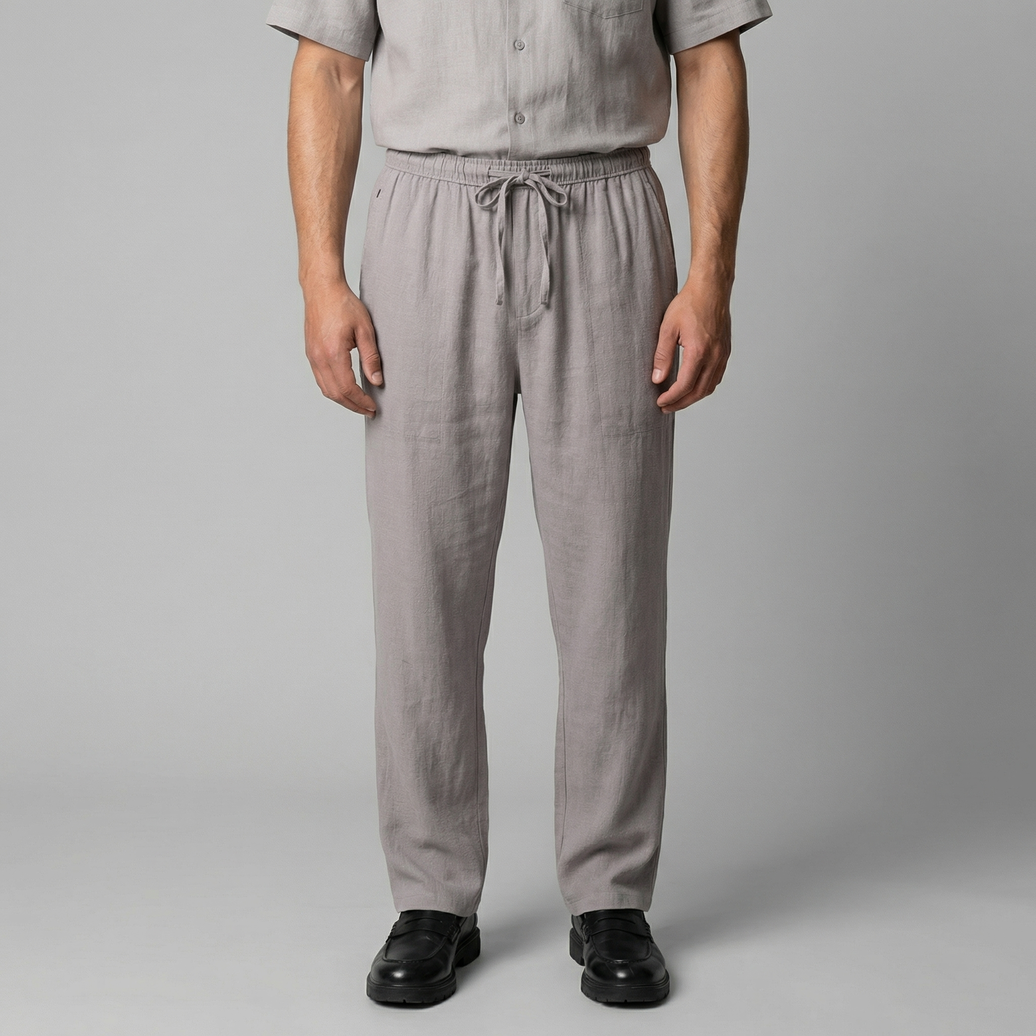 Pantalón lino hombre | ajuste entallado para playa