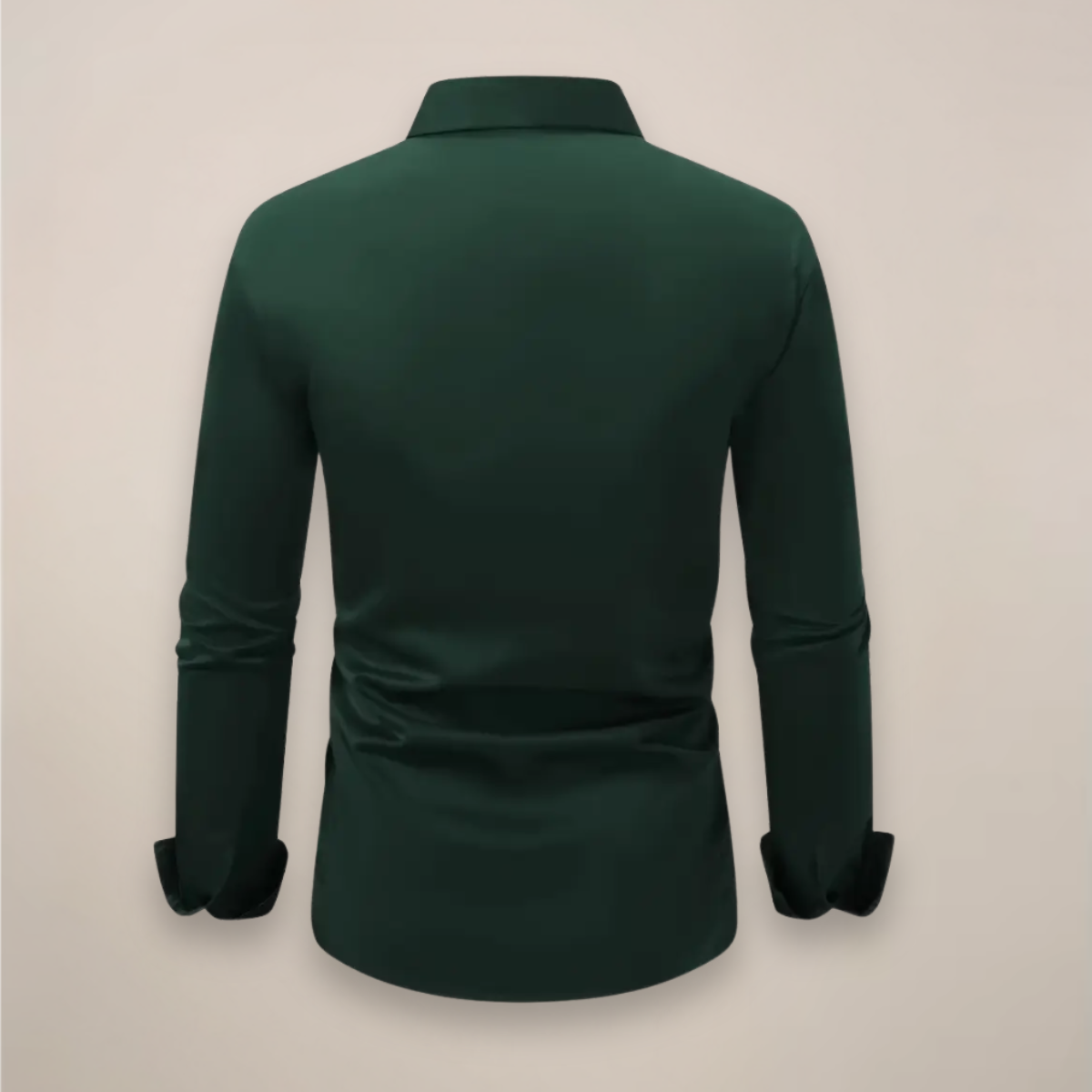 Camisa de manga comprida para homem — gola com entalhe corte regular — escritório