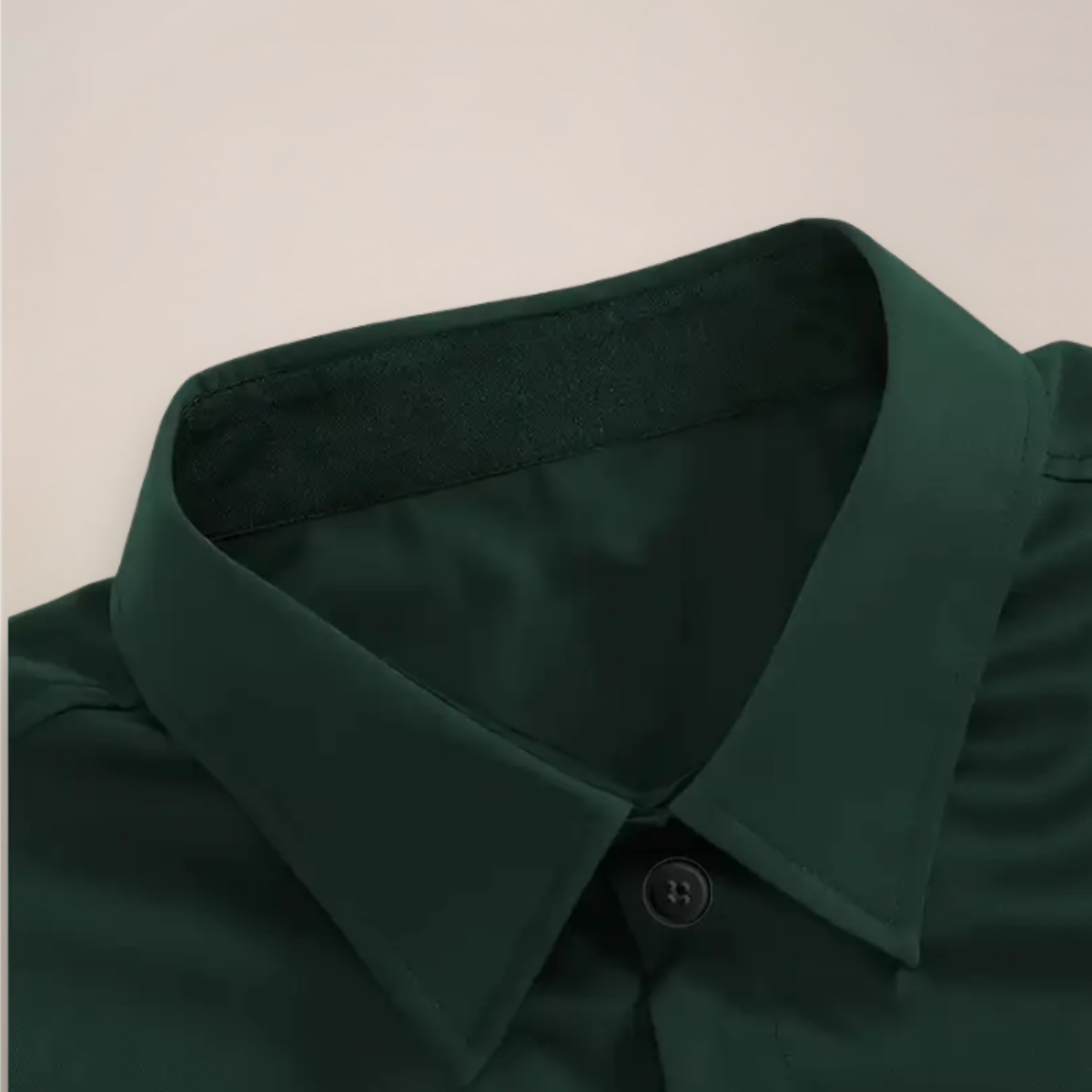 Camisa de manga comprida para homem — gola com entalhe corte regular — escritório